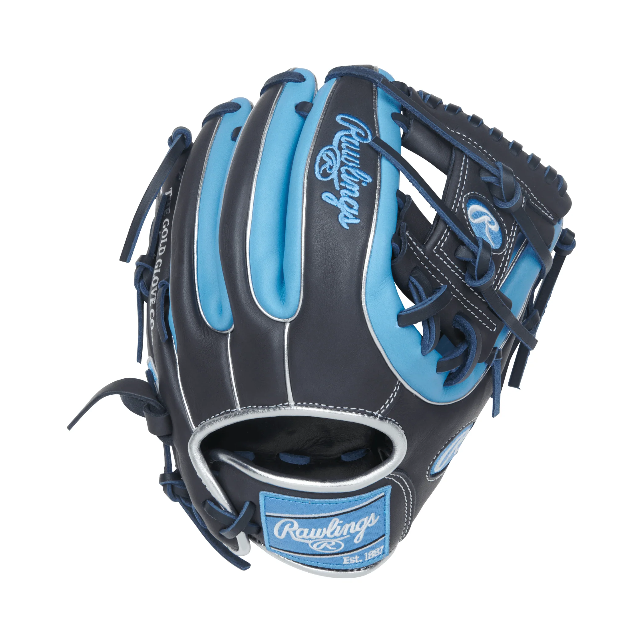 Rawlings NXT Series Infield Baseball Glove 11.25" Columbia Blue/Navy - Image 2