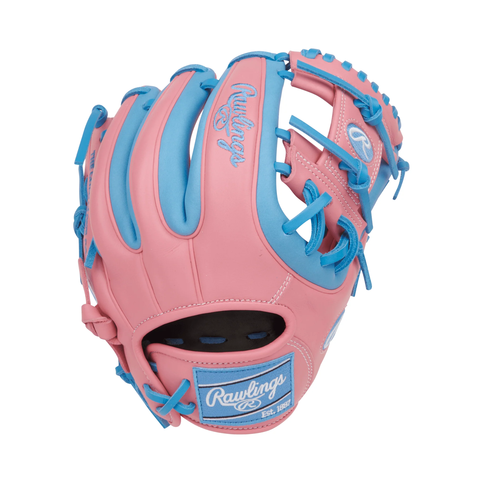 Rawlings NXT Series Infield Baseball Glove 11.5" Pink/Columbia Blue - Image 2