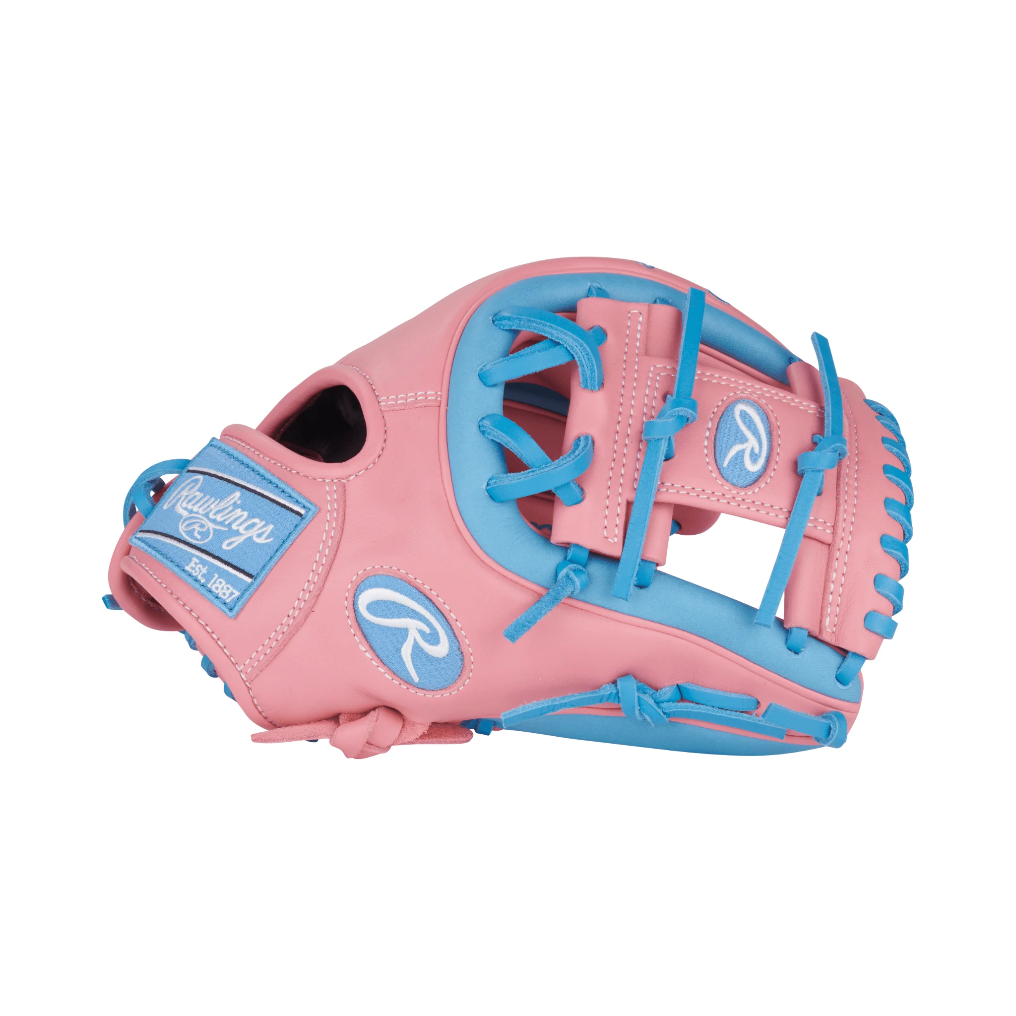 Rawlings NXT Series Infield Baseball Glove 11.5" Pink/Columbia Blue - Image 4