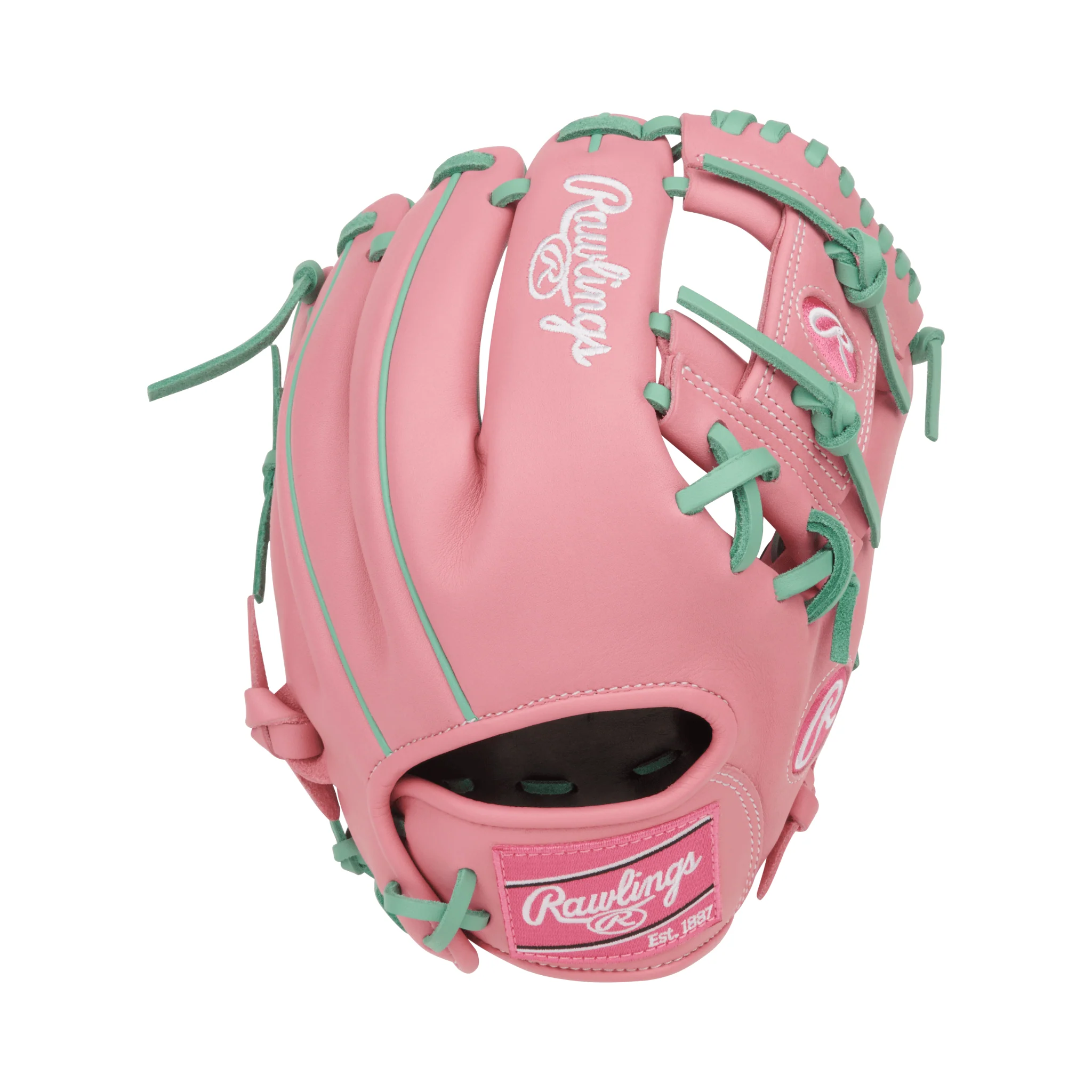 Rawlings NXT Series Infield Baseball Glove 11.5" Pink/Mint - Image 2