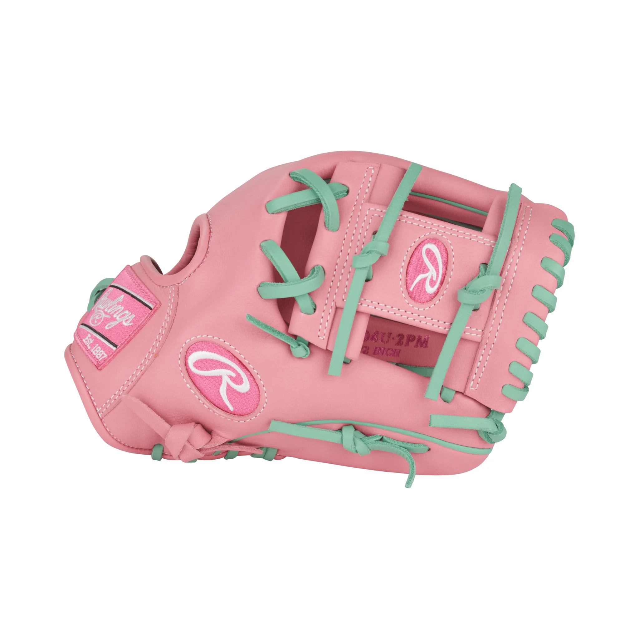 Rawlings NXT Series Infield Baseball Glove 11.5" Pink/Mint - Image 5