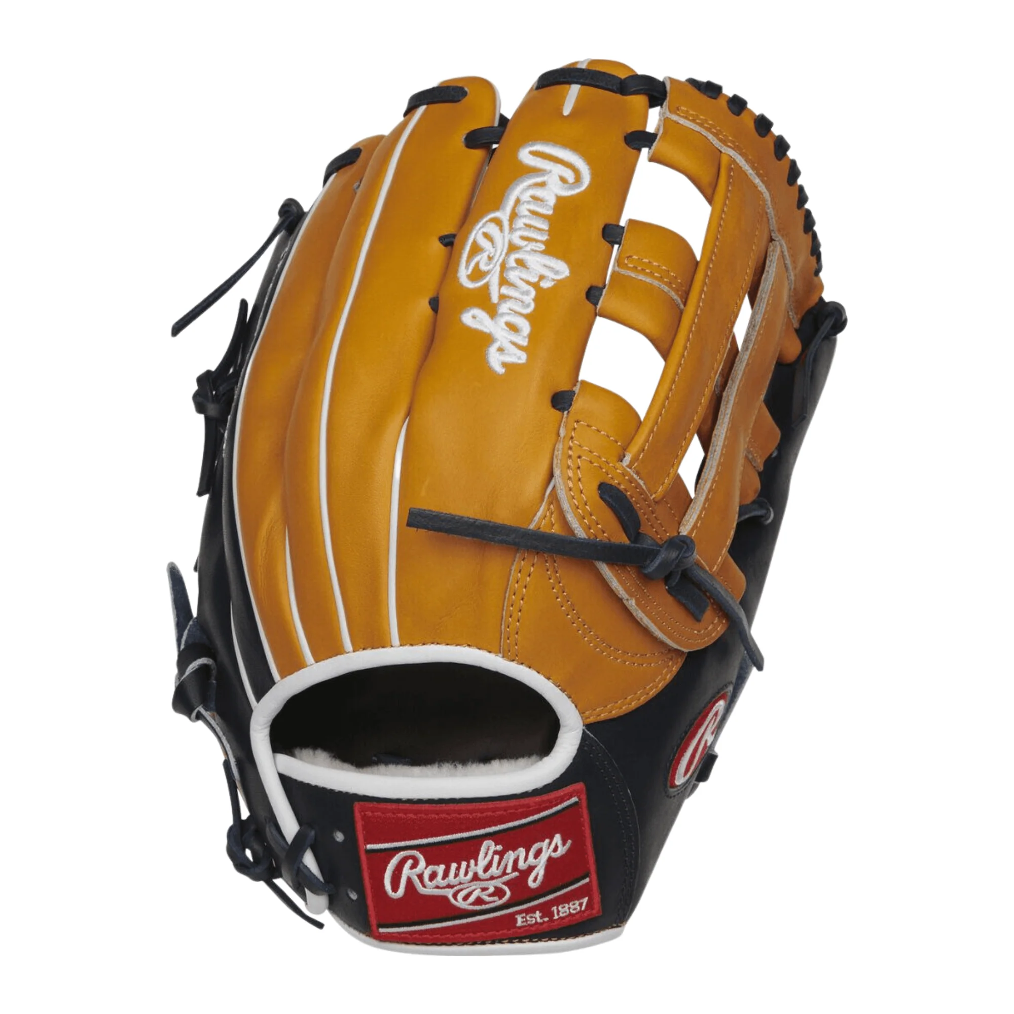 Rawlings Pro Preferred 12.75  Outfield Glove Tan/Navy - Image 2