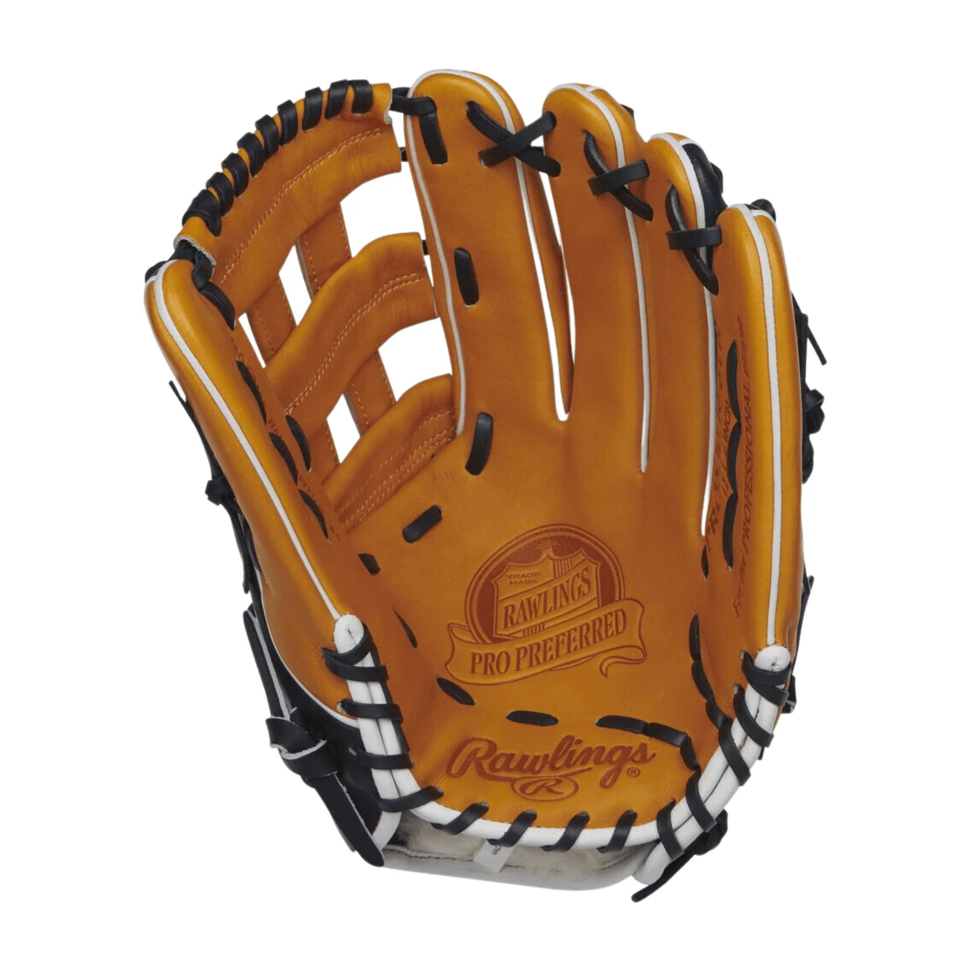 Rawlings Pro Preferred 12.75  Outfield Glove Tan/Navy - Image 3