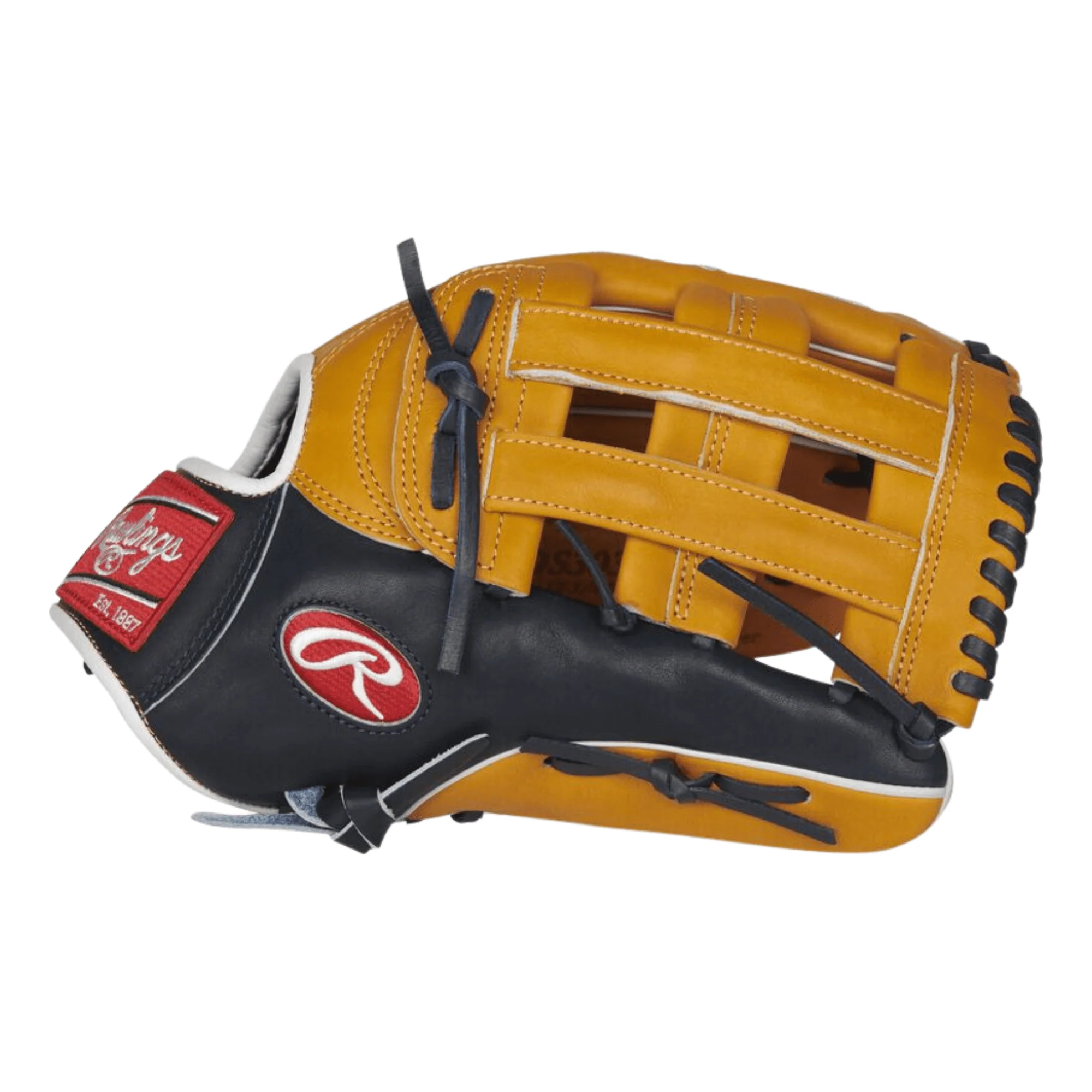 Rawlings Pro Preferred 12.75  Outfield Glove Tan/Navy - Image 4