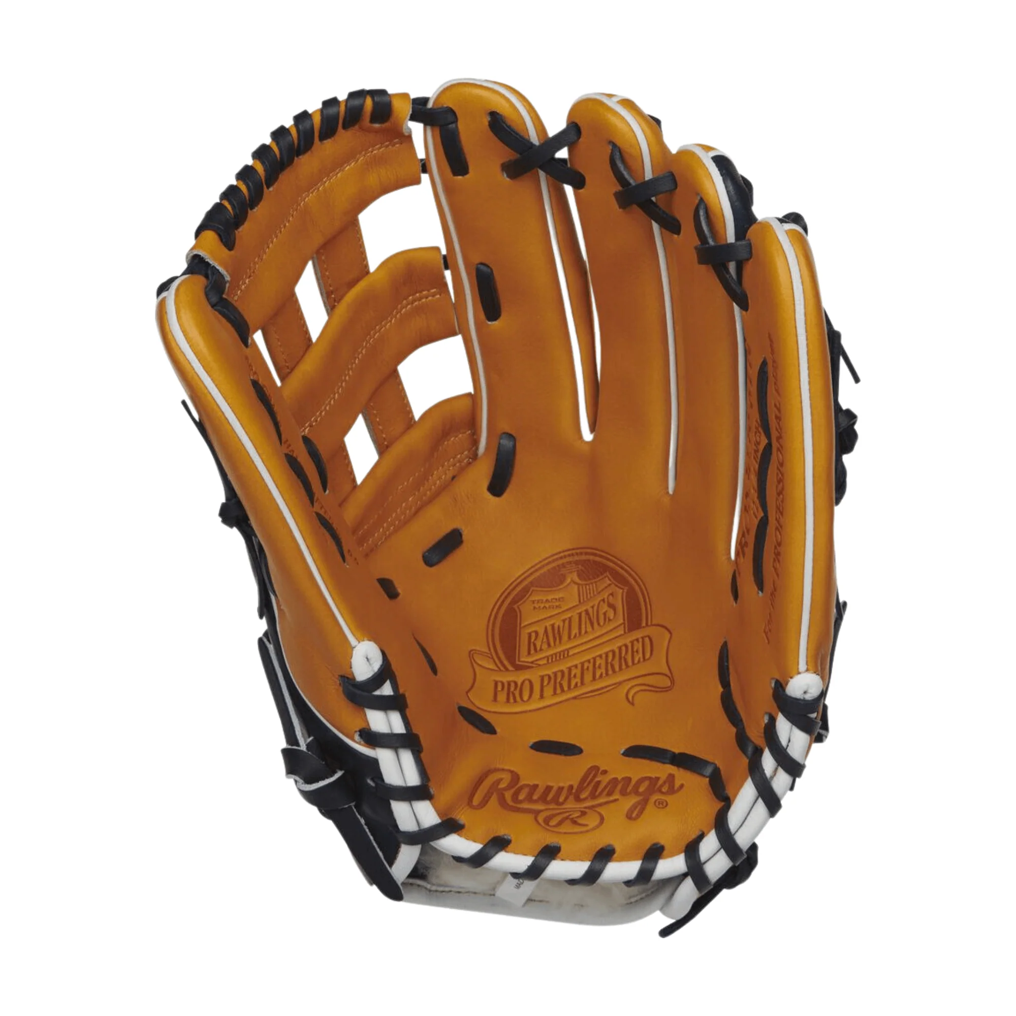 Rawlings Pro Preferred 12.75  Outfield Glove Tan/Navy - Image 5