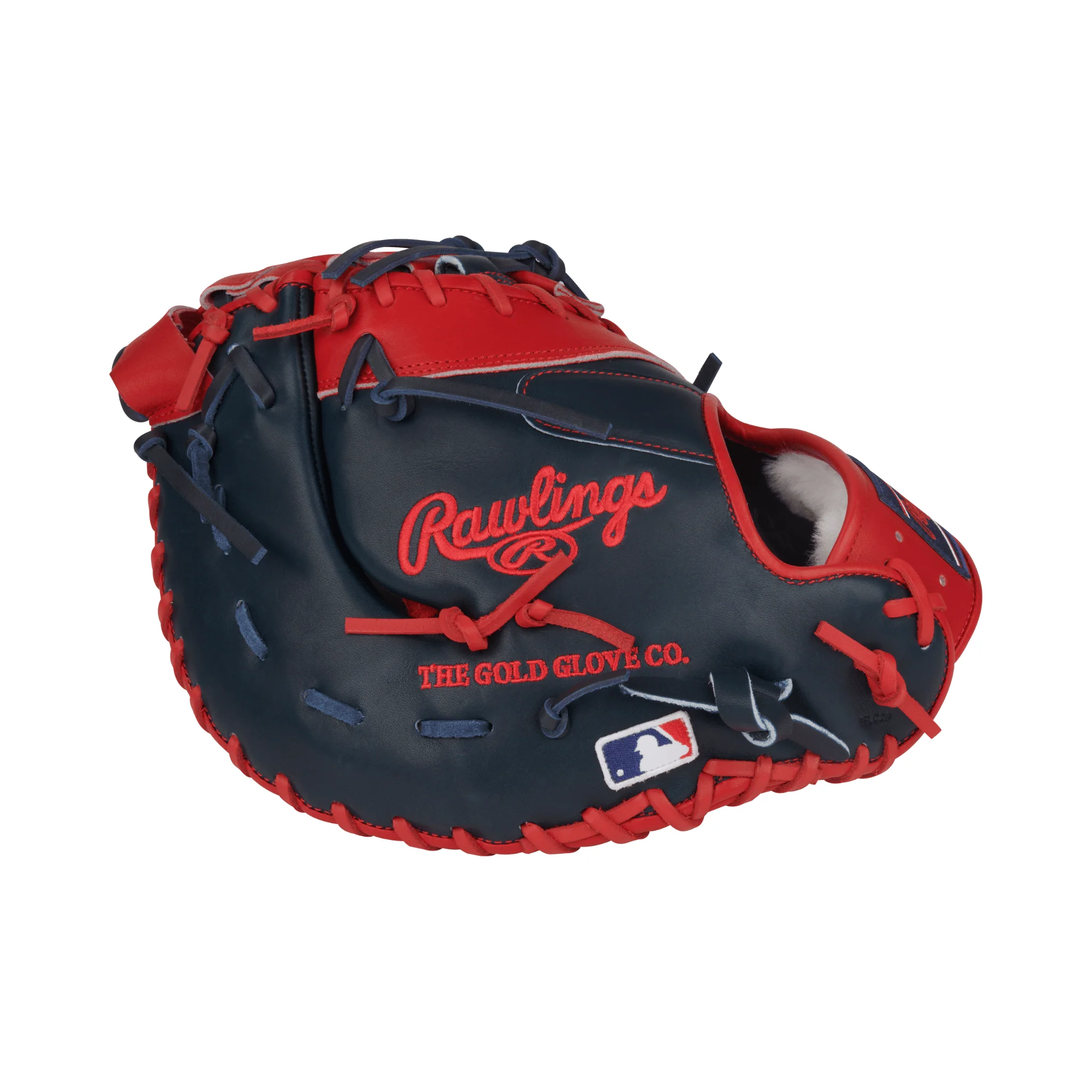 Rawlings Pro Preferred Vladimir Guerrero Jr Gameday Pattern First Base Mitt 13" Navy/Scarlet LHT - Image 4