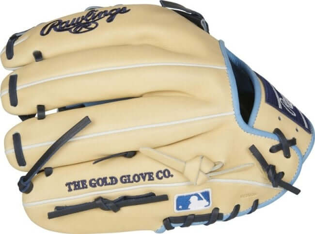Rawlings Heart of the Hide 11.5 Infield Glove Camel/Navy/Columbia Blue RHT - Image 4