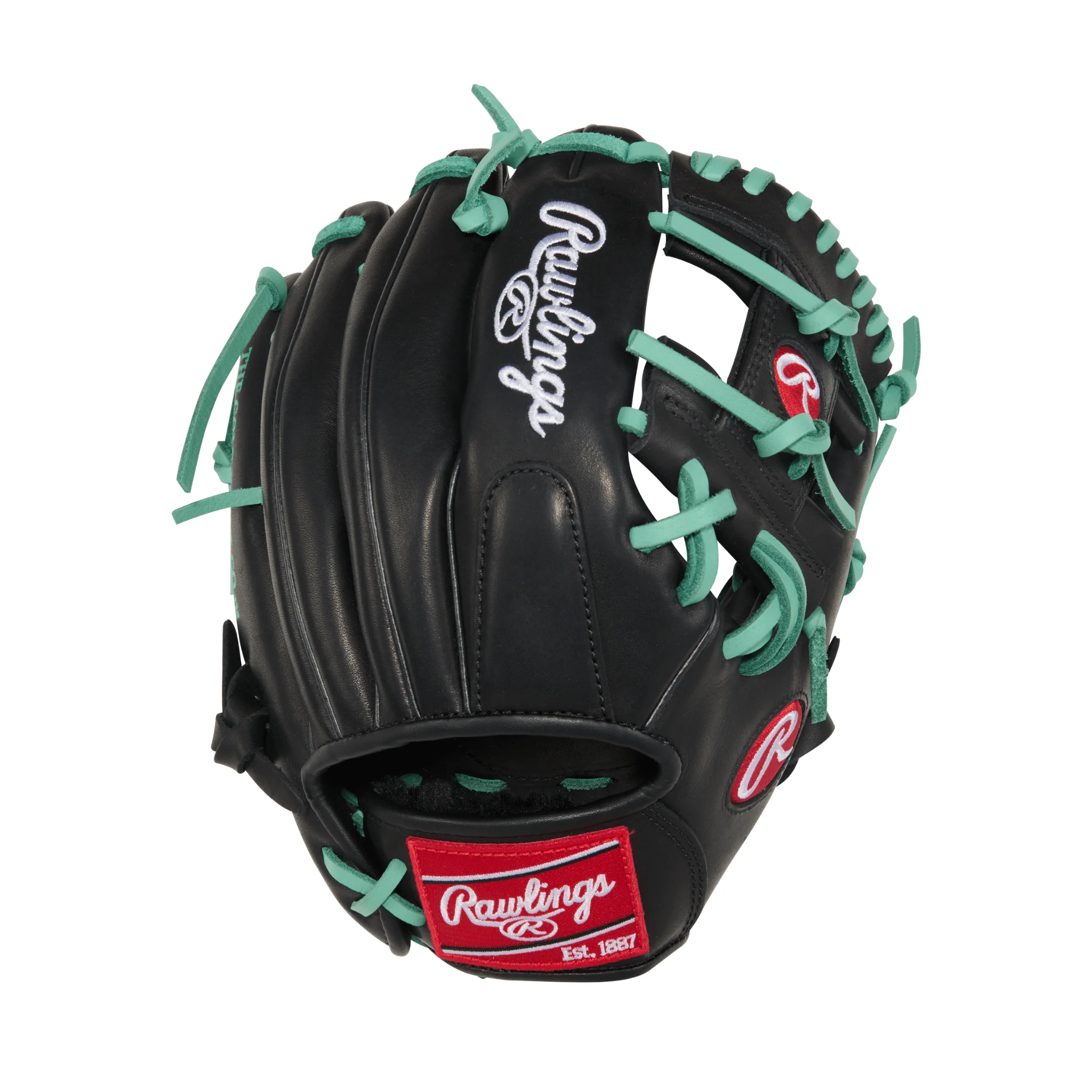 Rawlings R9 Baseball Contour Series Infield Baseball Glove 11" Black/Mint - Image 2