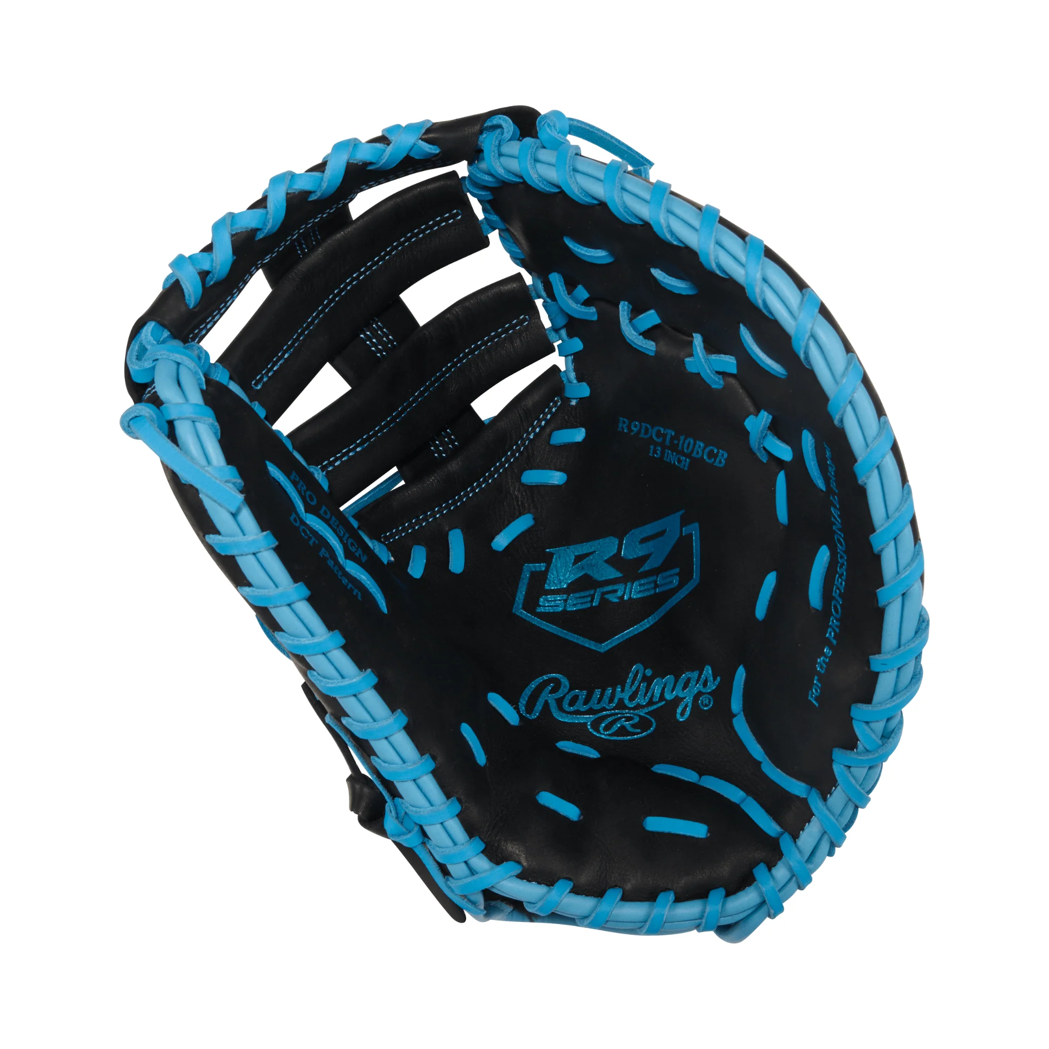 Rawlings R9 Baseball First Base Mitt Baseball Glove 13"Black/Col. Blue - Image 3