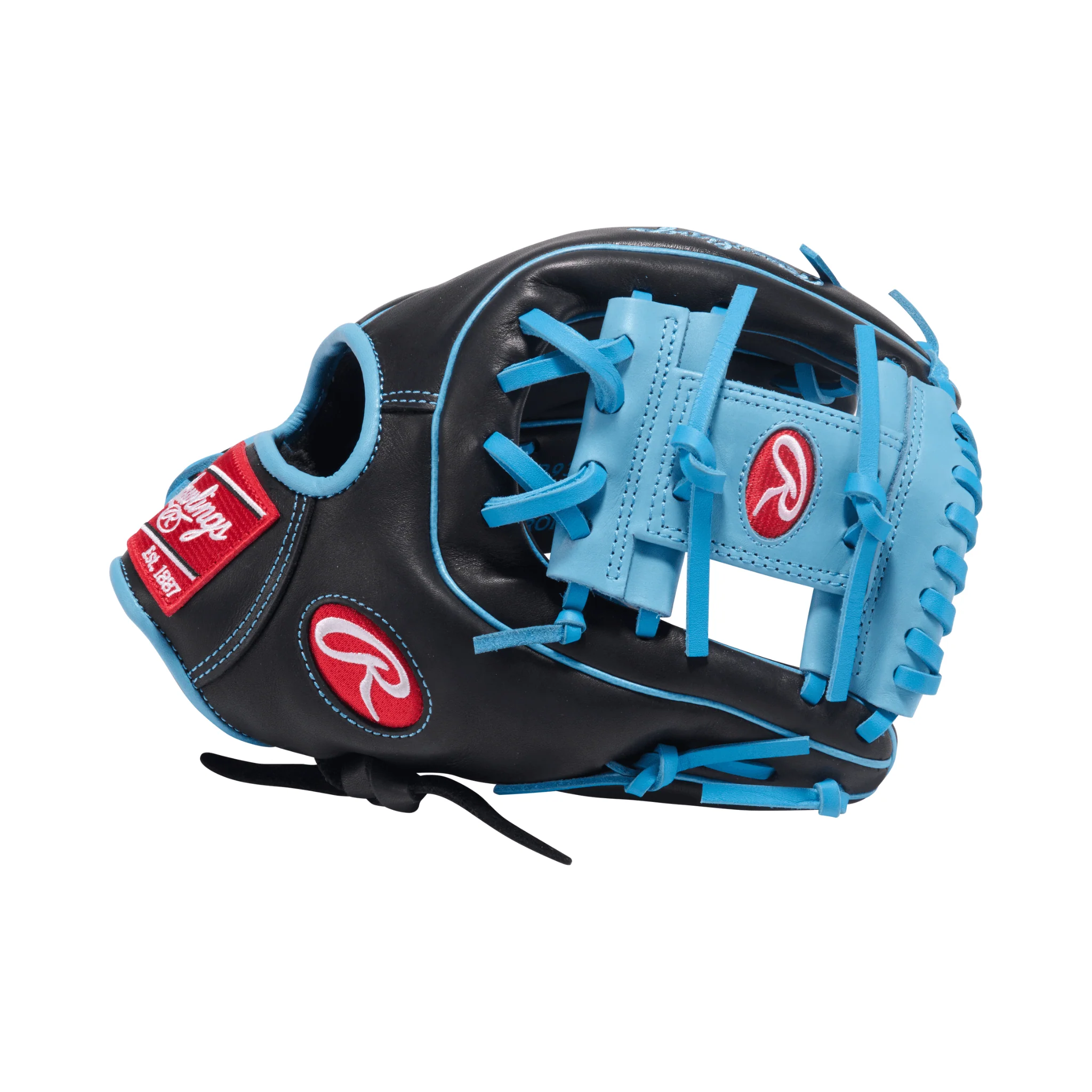 Rawlings R9 Baseball Series Infield Baseball Glove 11.5" Black/Col. Blue - Image 5