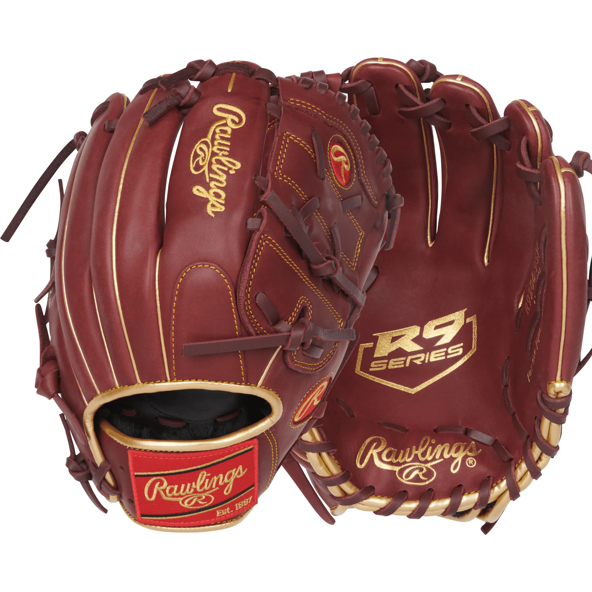 Rawlings R9 Baseball Series Baseball Glove 12" Sherry RHT