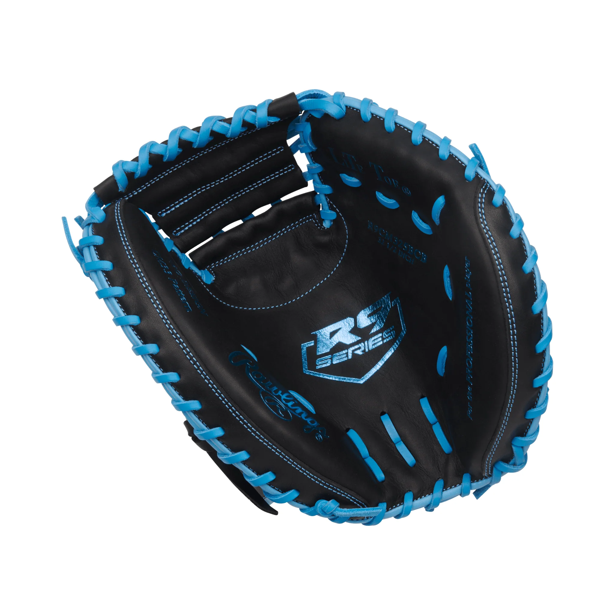 Rawlings R9 Baseball Series Catchers Mitt Baseball Glove 32.5" Black/Col. Blue - Image 3