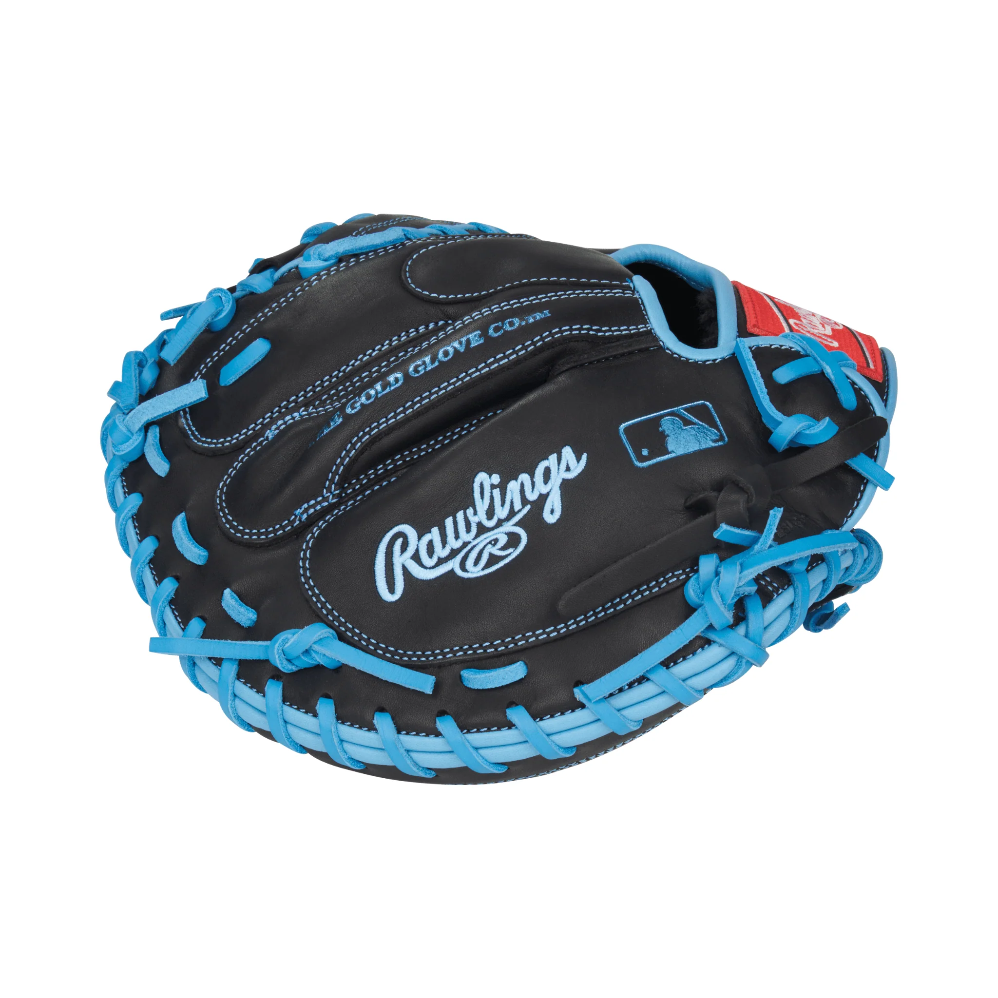 Rawlings R9 Baseball Series Catchers Mitt Baseball Glove 32.5" Black/Col. Blue - Image 4