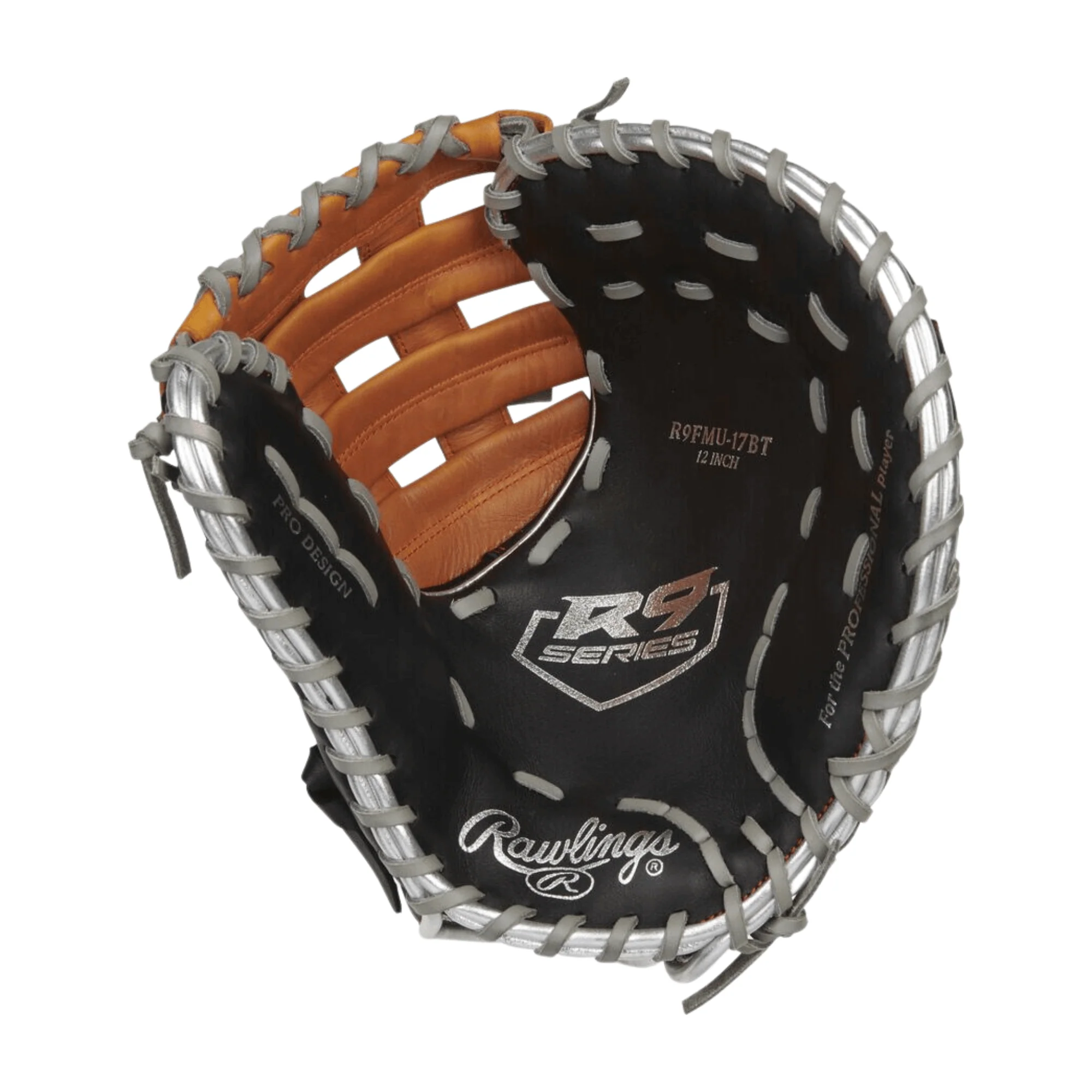 Rawlings R9 Contour Fit Series 1B Mitt CONV/MOD PRO H Web Adjustable Wrist RHT 12" - Image 2