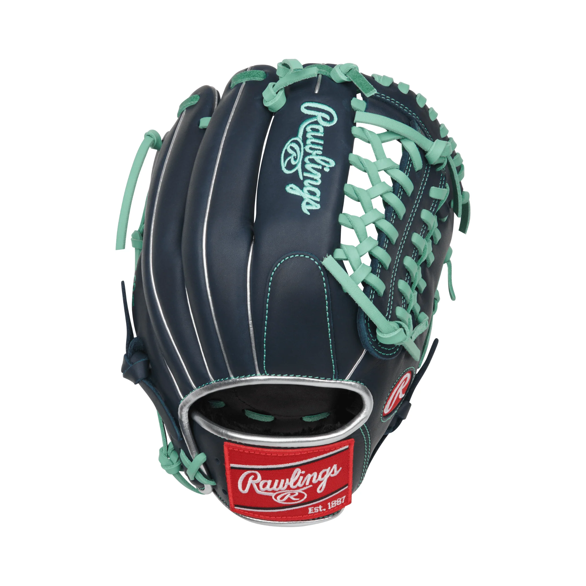 Rawlings R9 Series 11.75" Infield Baseball Glove Navy/Mint - Image 2
