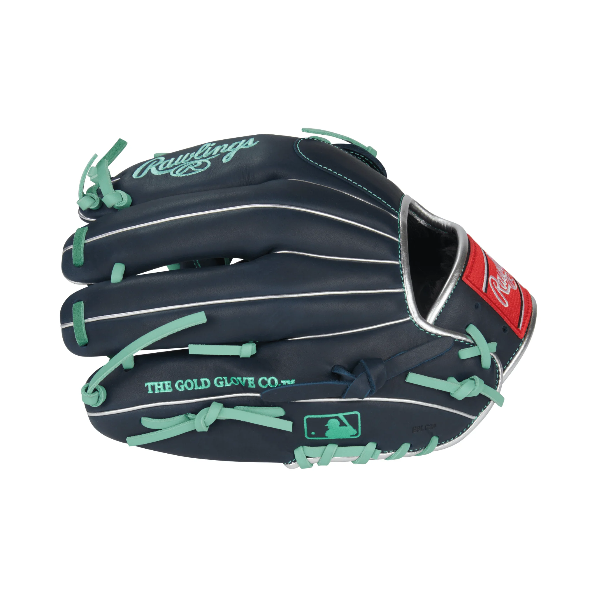 Rawlings R9 Series 11.75" Infield Baseball Glove Navy/Mint - Image 4