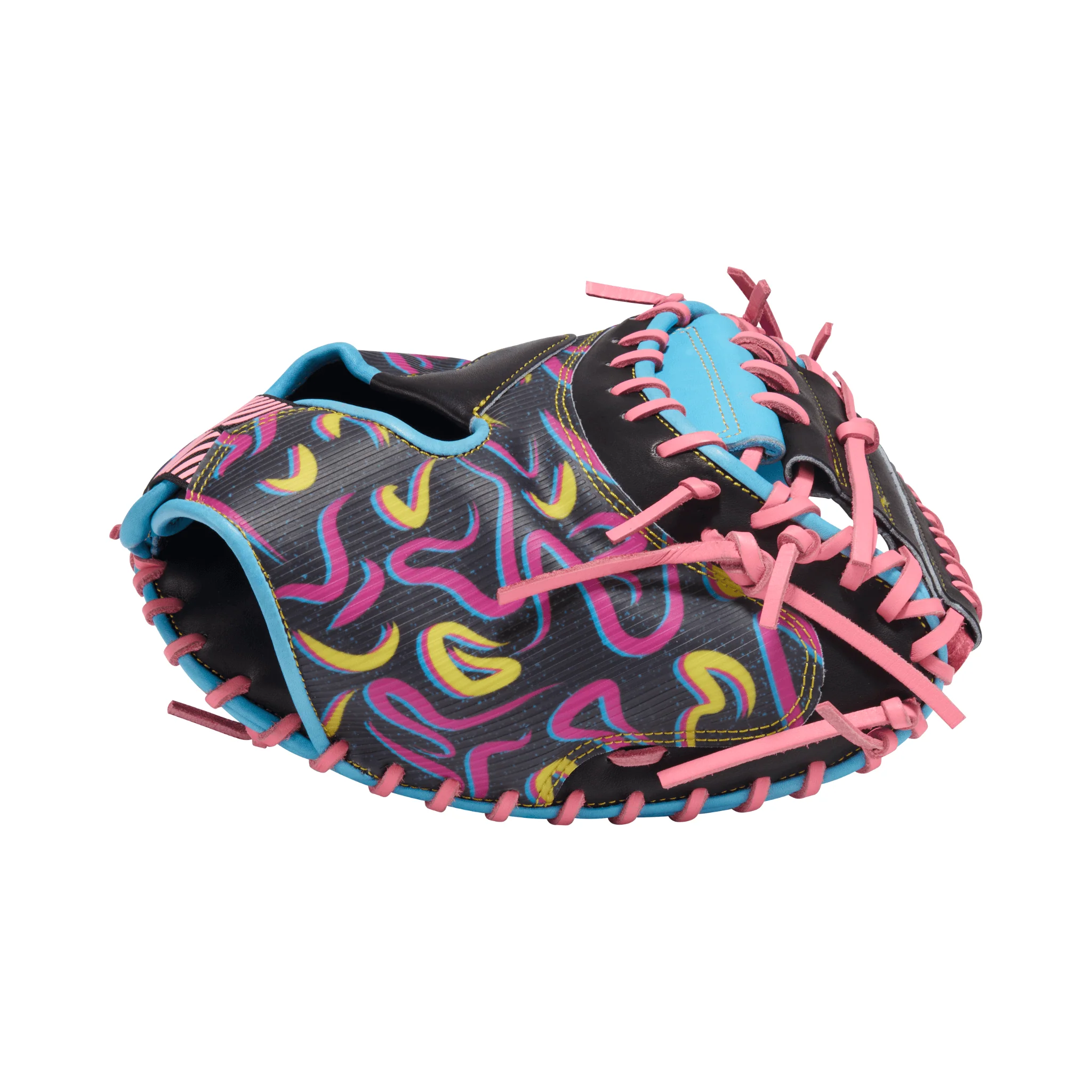 Rawlings REV1X Series Catchers Mitt Baseball Glove 34" Columbia Blue/Black - Image 4