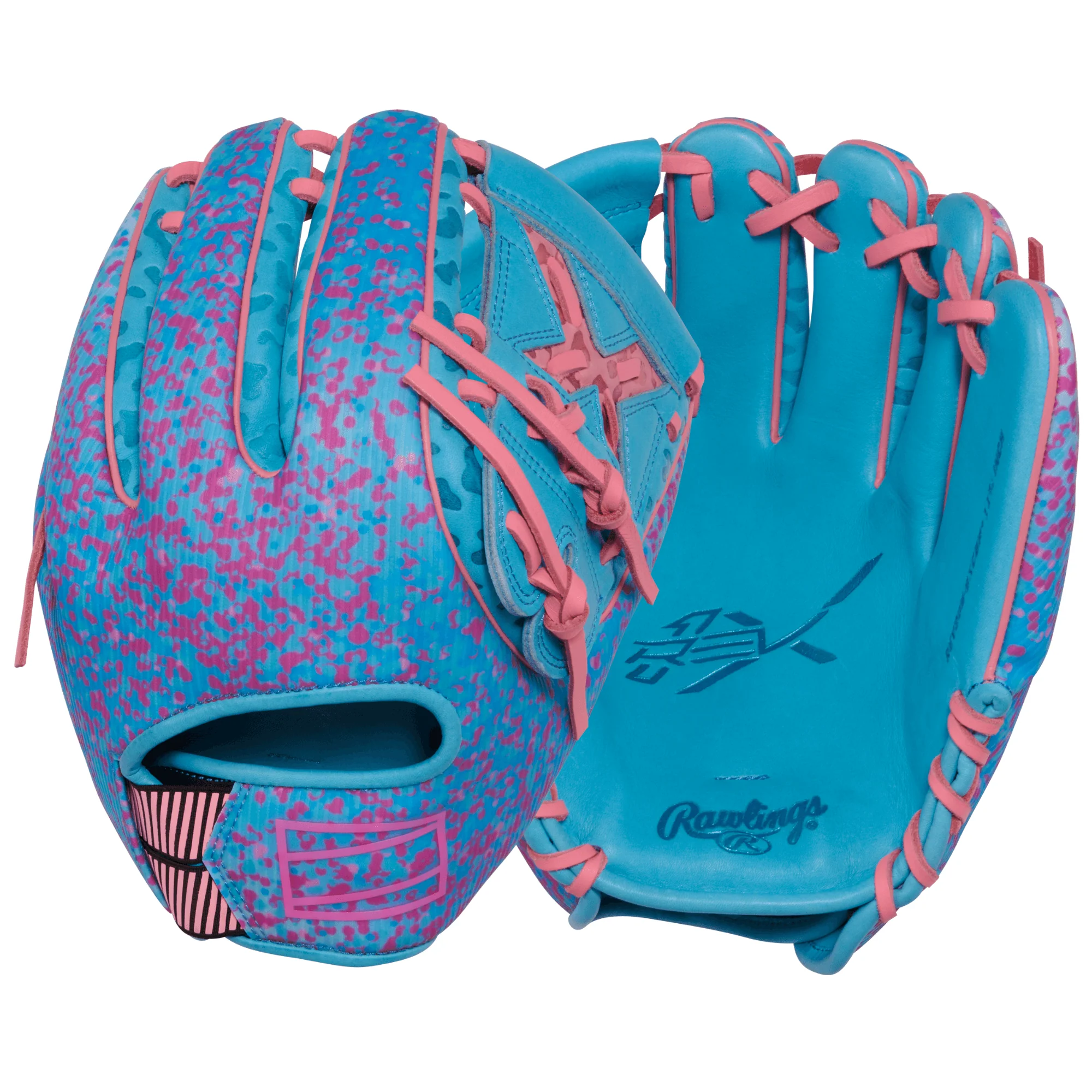 Rawlings REV1X Series Infield Baseball Glove 11.75" Col. Blue/Pink