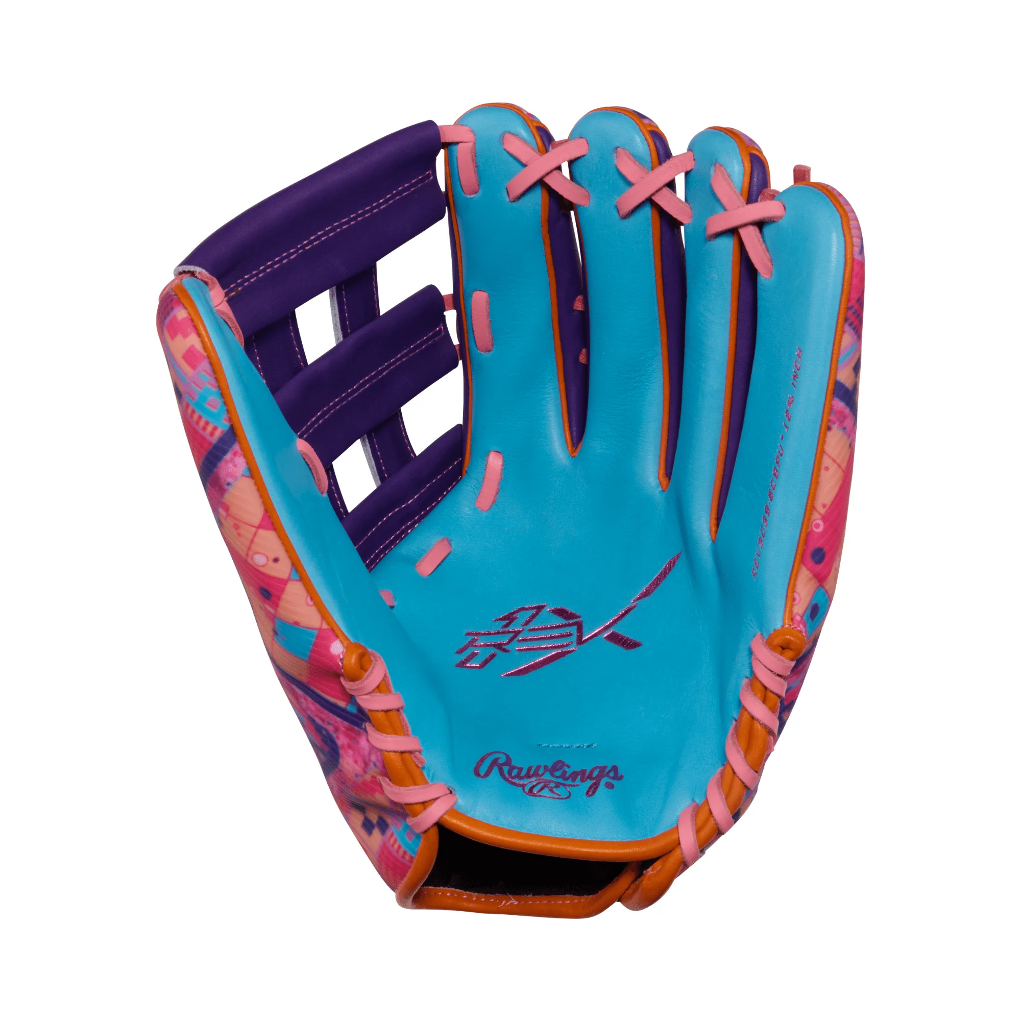 Rawlings REV1X Series Outfield Baseball Glove 12.75" Col. Blue/Purple - Image 3