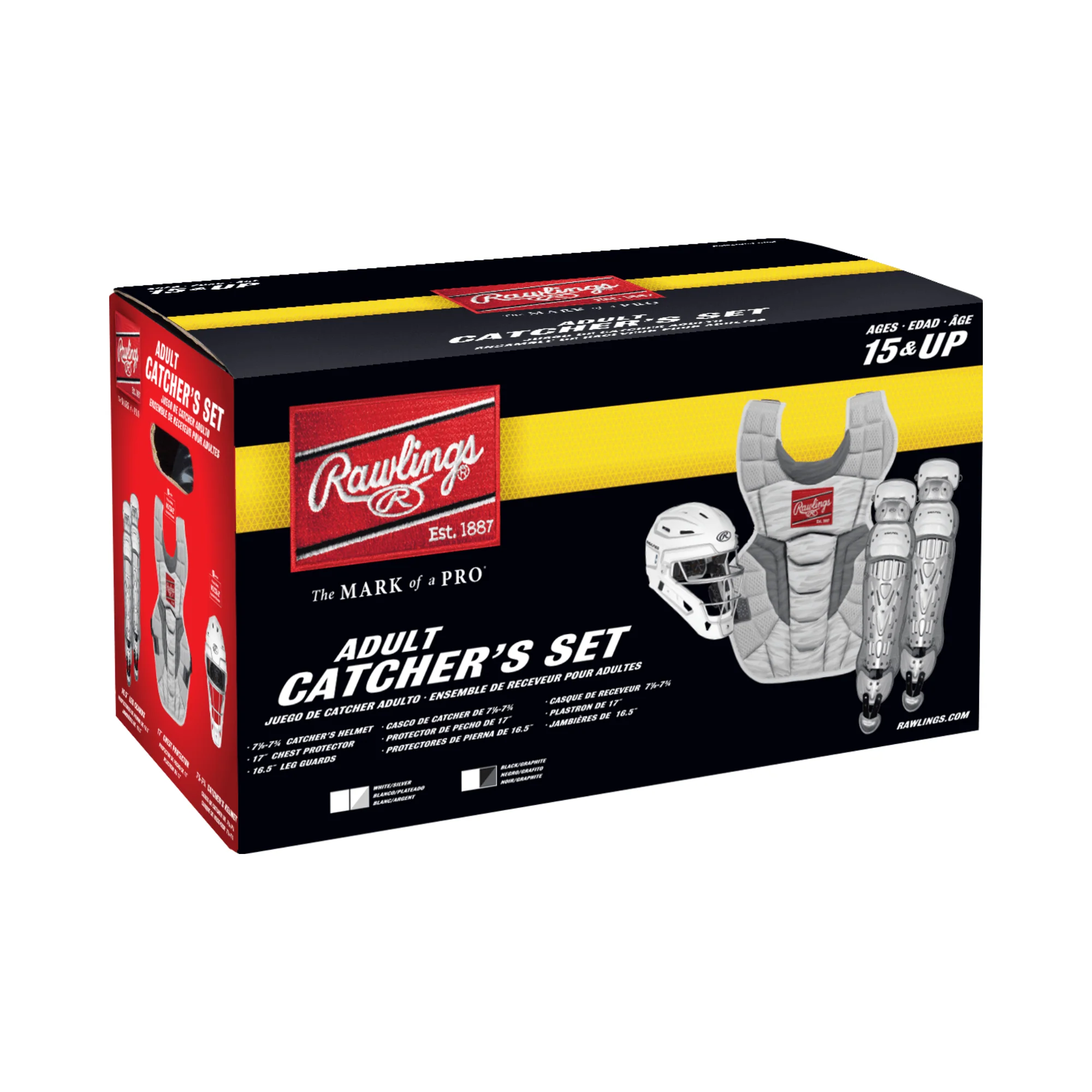 Rawlings Velo 2.0 Catchers Set Ages 15 + : Black/Graphite - Image 2