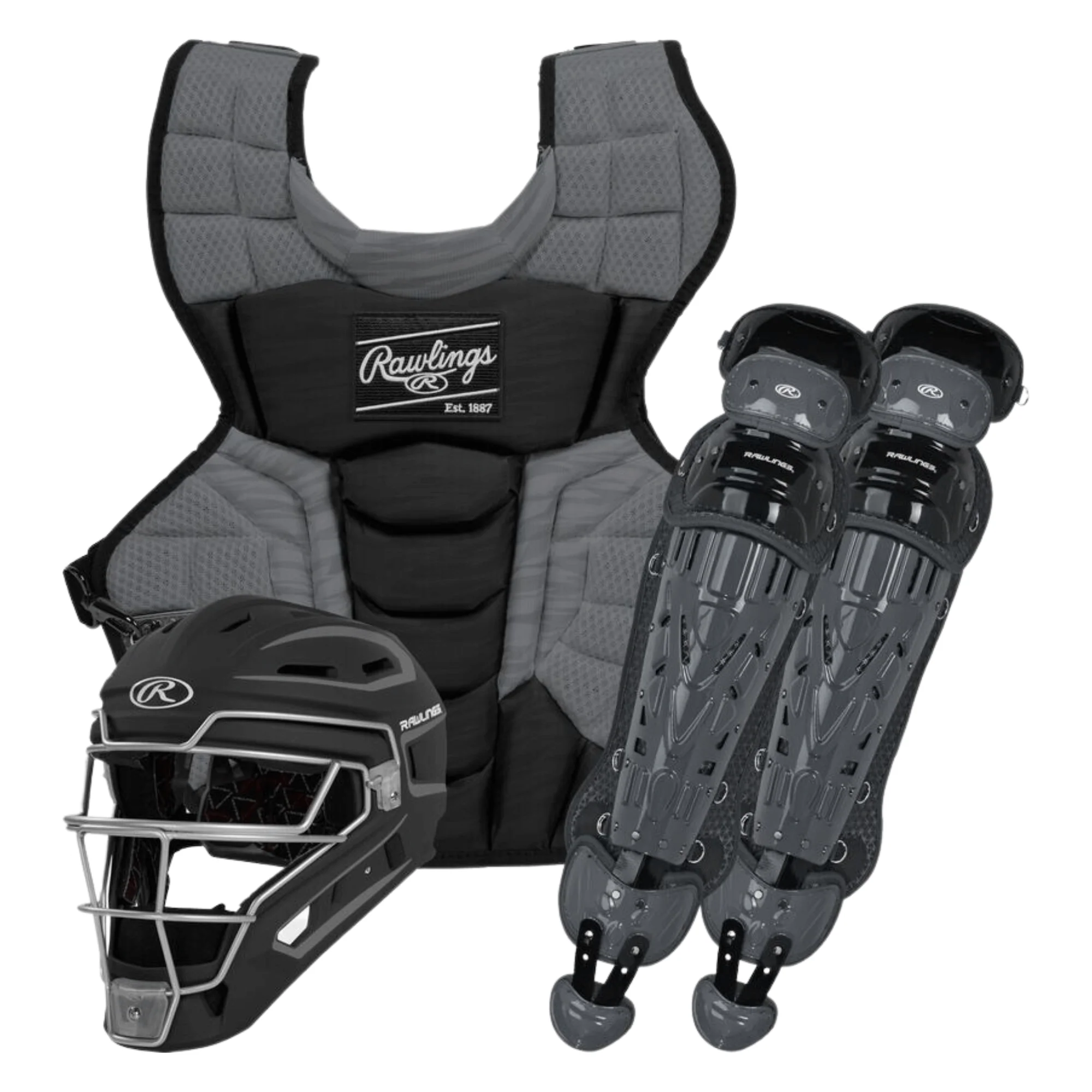 Rawlings Velo 2.0 Catcher's Gear Set : Black/Graphite