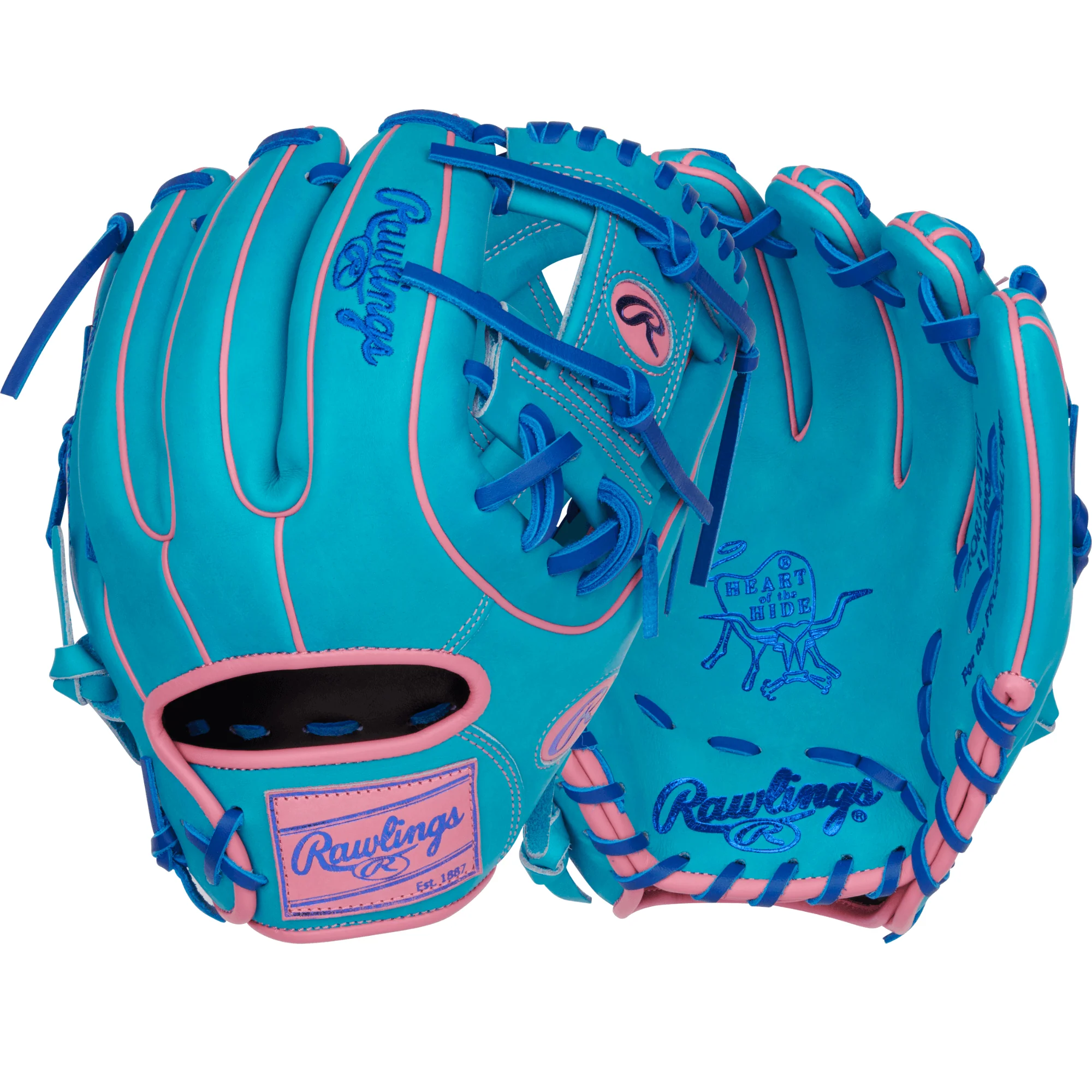 Rawlings Vibrant Series Heart of the Hide 11.5 Teal/Royal/Pink