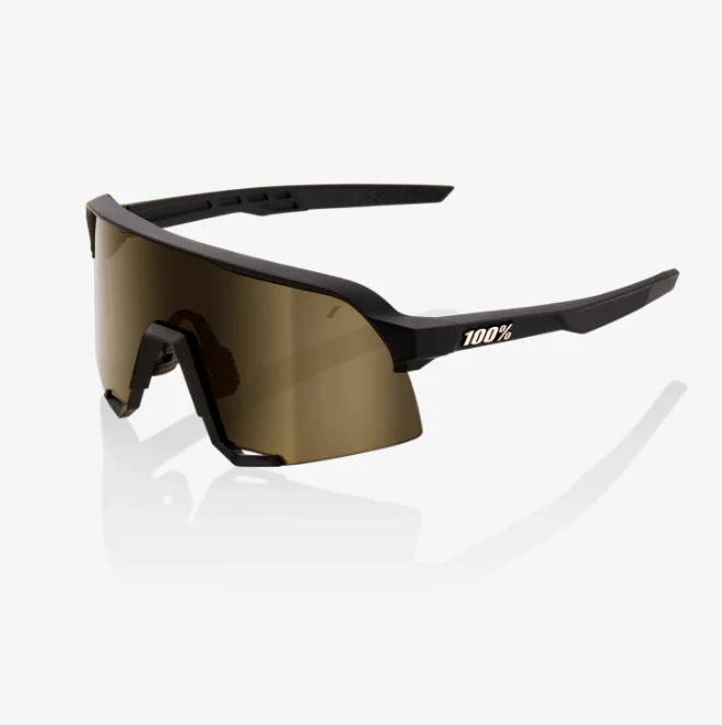 100% S3 - Soft Tact Black - Soft Gold Mirror Lens - Image 4