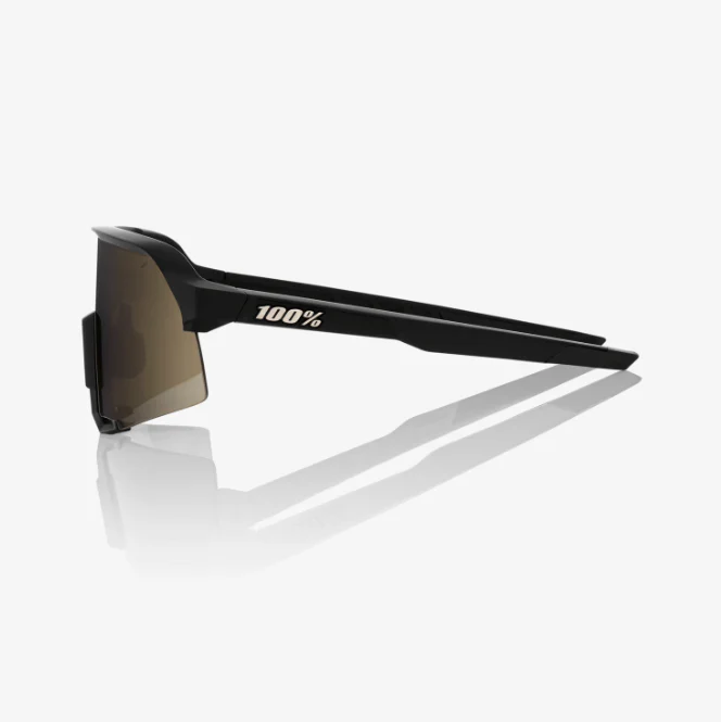 100% S3 - Soft Tact Black - Soft Gold Mirror Lens - Image 8