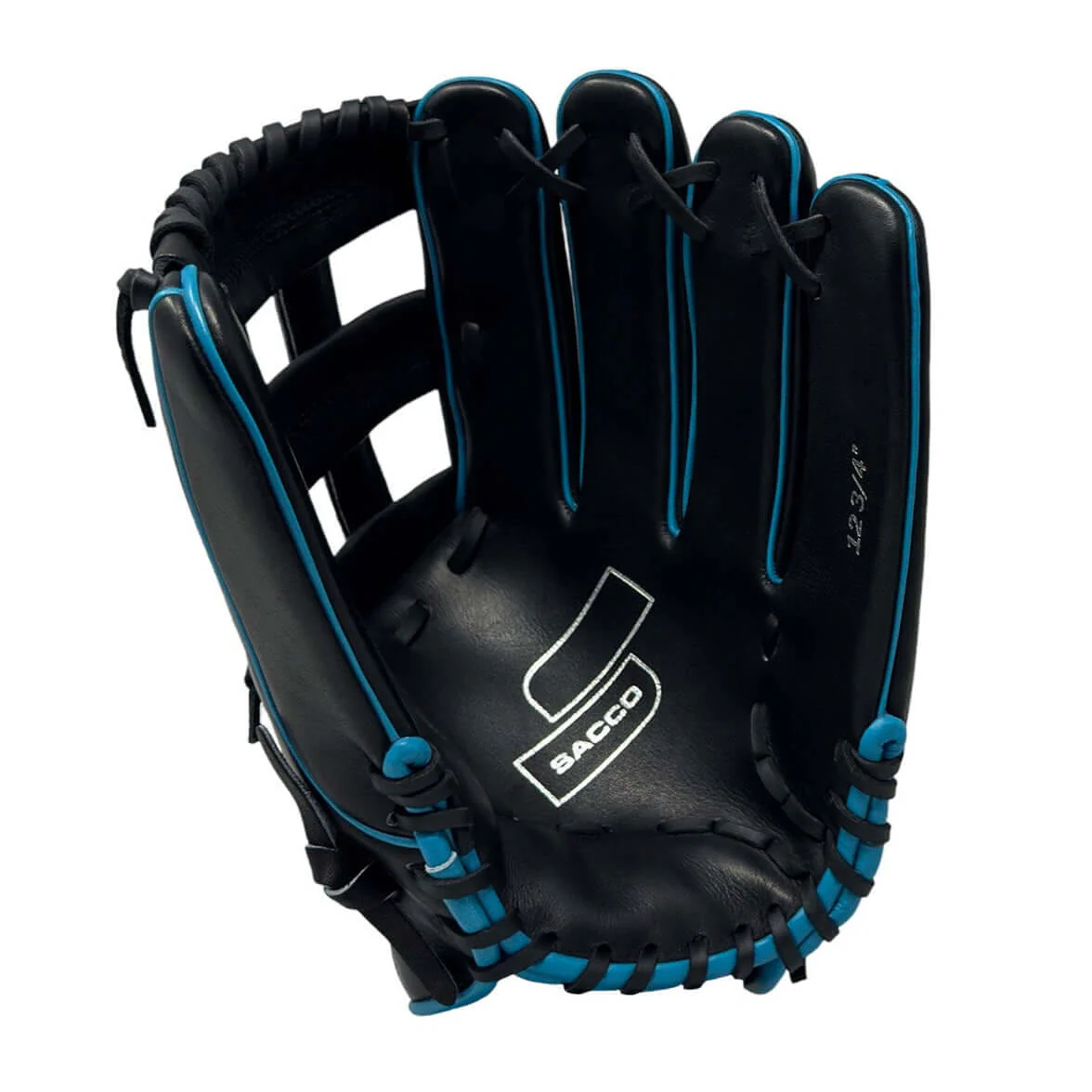 Sacco Ultra Premium Steer-Hide H Web Black-Aqua12.75" - Image 3