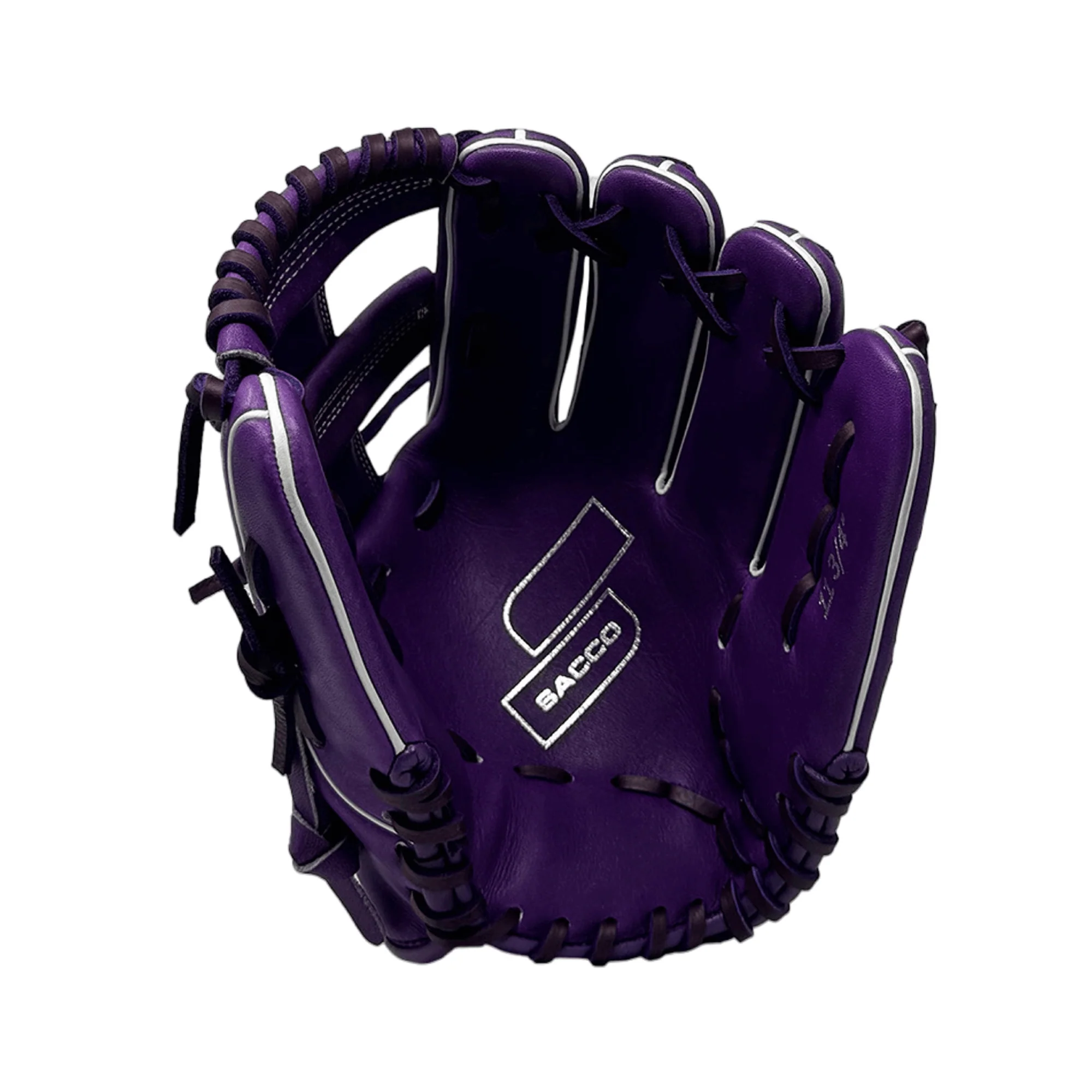 Sacco Ultra Premium Steer-Hide Purple Laced Single Post 11.75" Infield Glove - Image 3