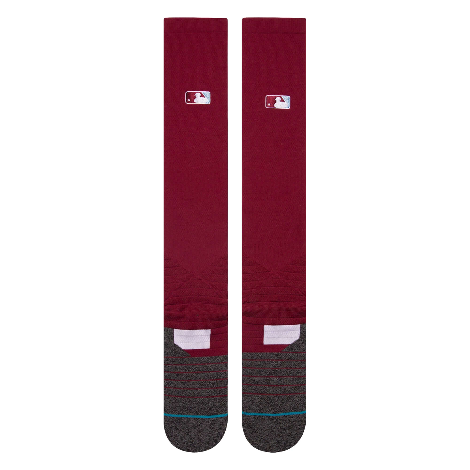 Stance MLB Diamond Pro OTC Socks Maroon - Image 4