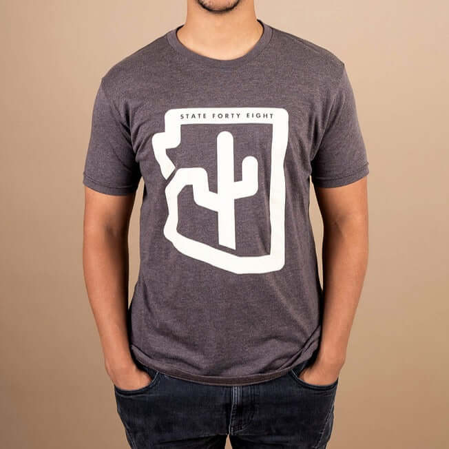 State Forty Eight Mens Crew Neck Cactus Brown And Cream - Image 2
