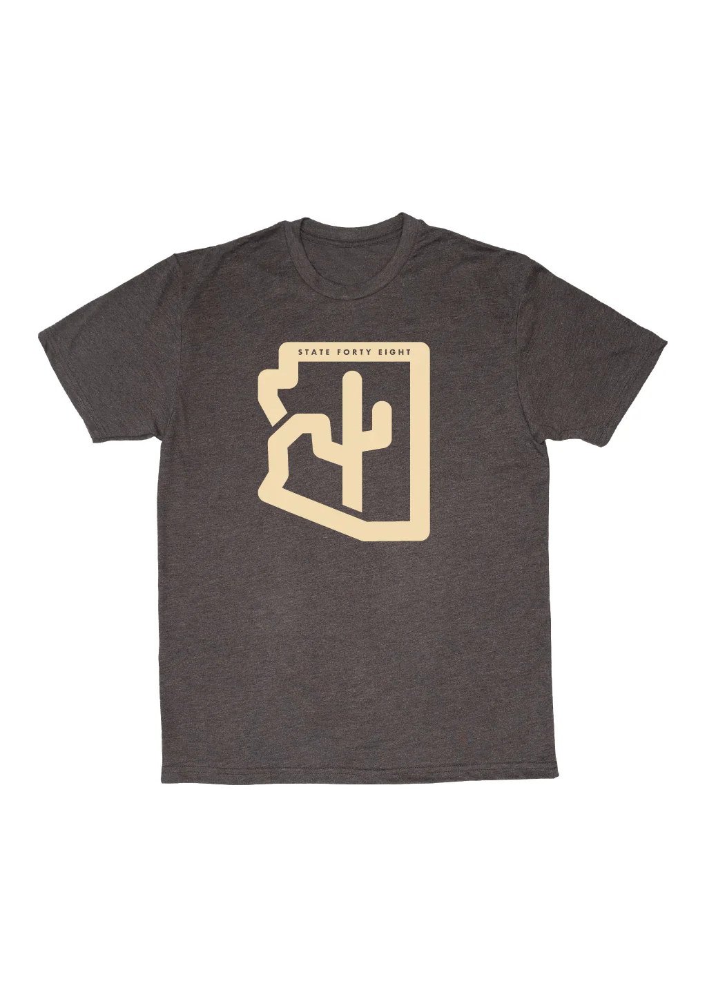 State Forty Eight Mens Crew Neck Cactus Brown And Cream - Image 4