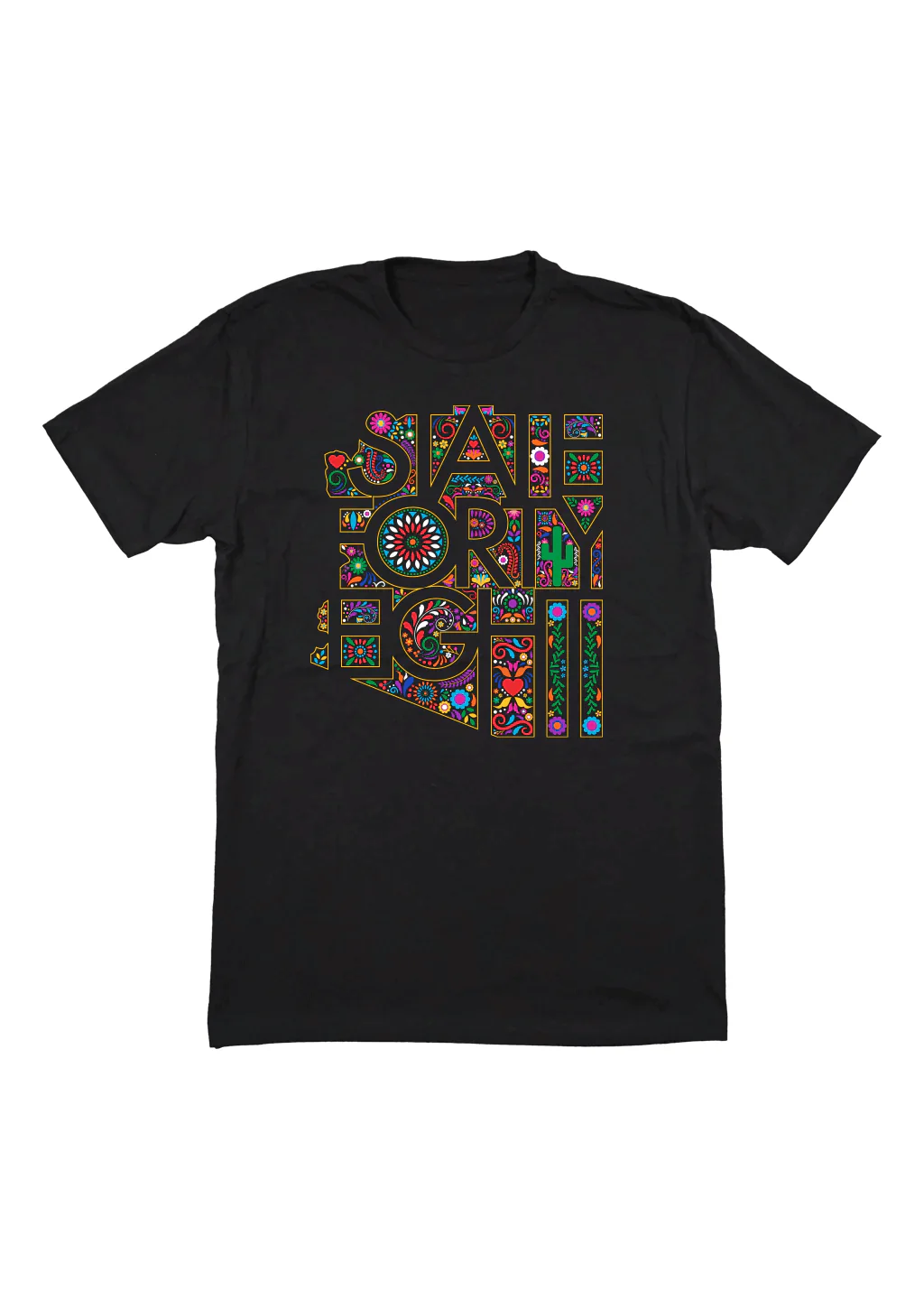 State Forty Eight Mens Crew Neck Hispanic Heritage Black - Image 3