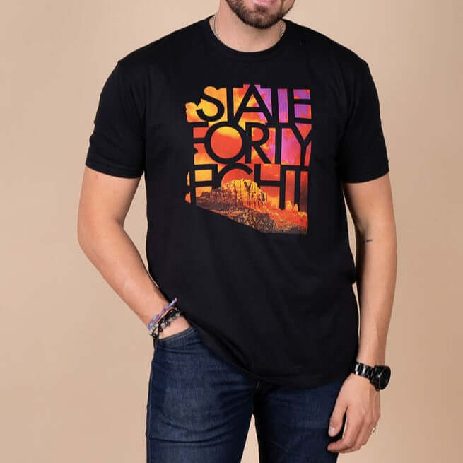 State Forty Eight Mens Crew Neck Summer Monsoon Black - Image 2