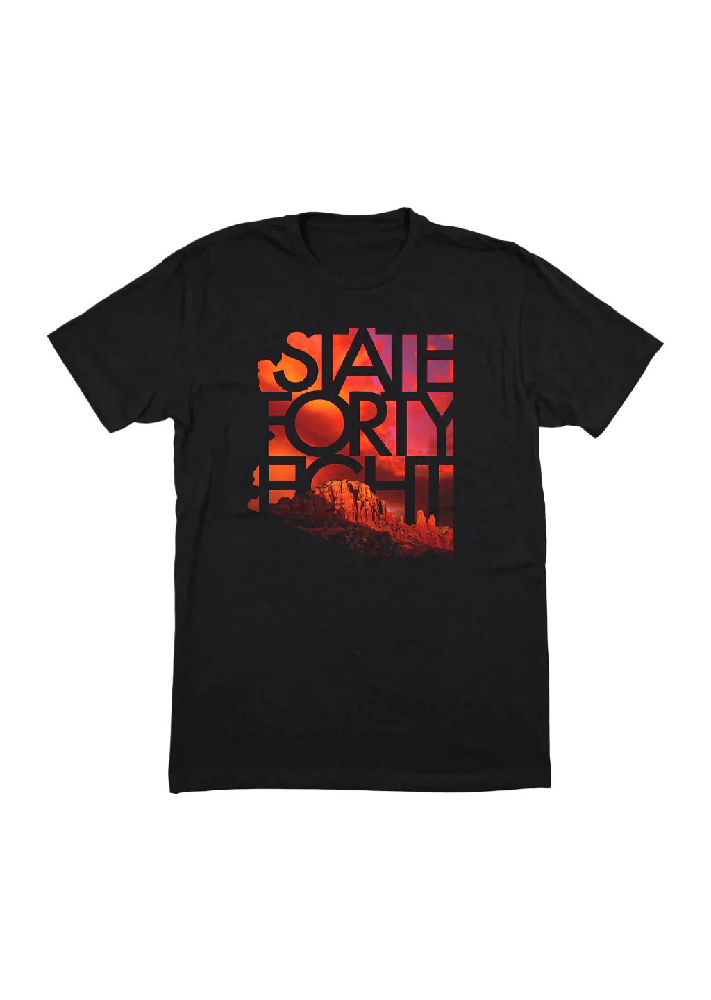 State Forty Eight Mens Crew Neck Summer Monsoon Black - Image 4