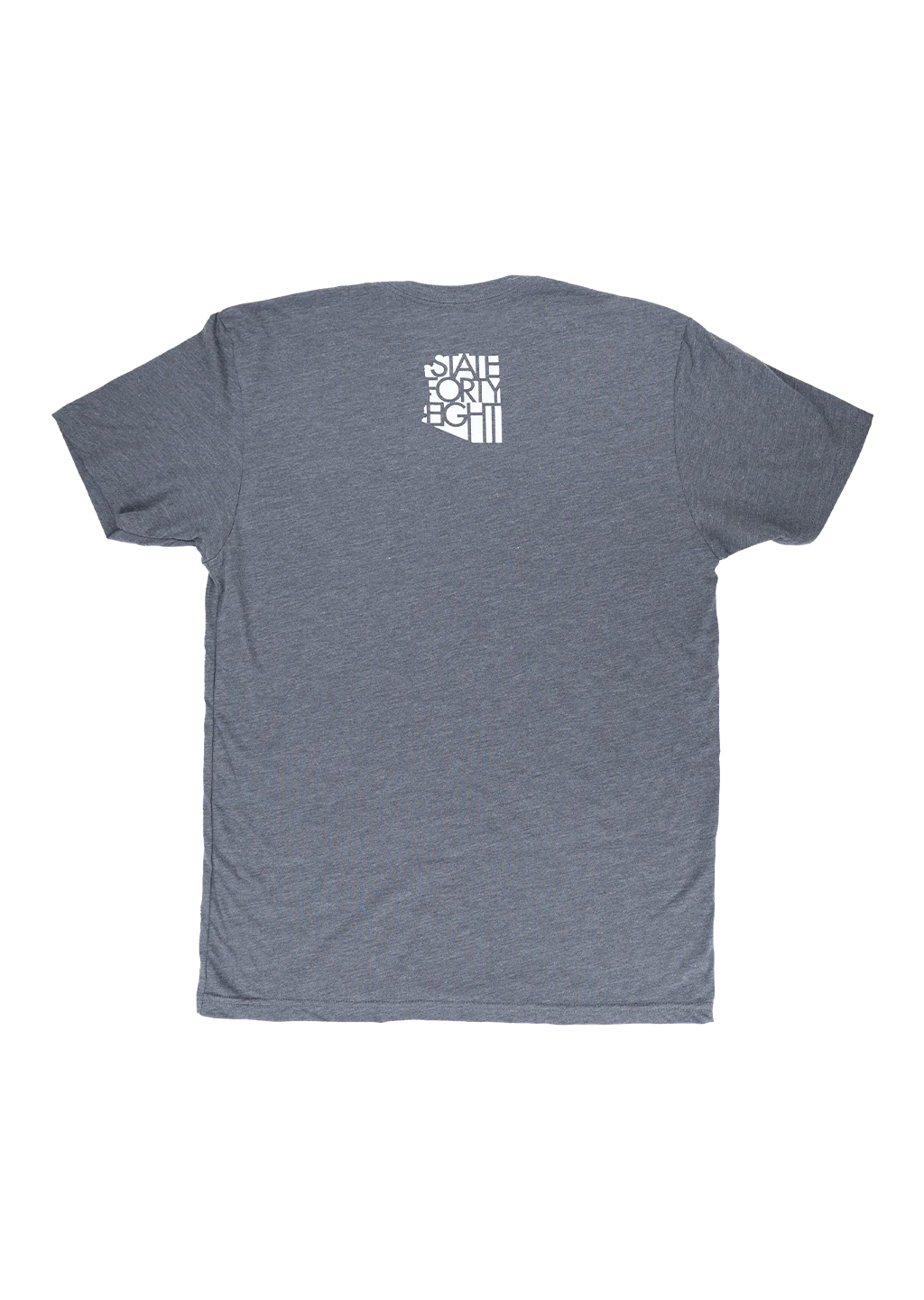 State Forty Eight Mens Tri Blend Crew Wordmark Vintage Heavy Metal (Grey)/White - Image 2