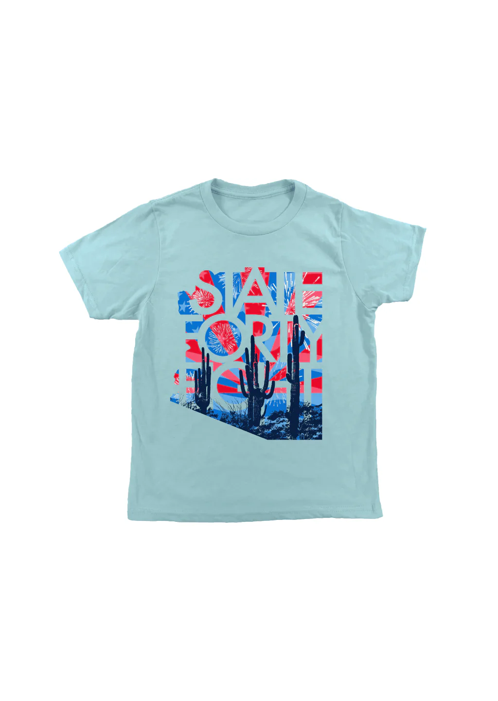 State Forty Eight Youth Crew Neck Independence Day Ice Blue - Image 3