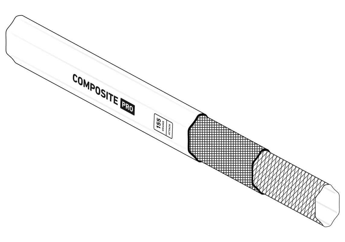 Stringking Composite Pro Attack Lacrosse Shaft 155g White - Image 4