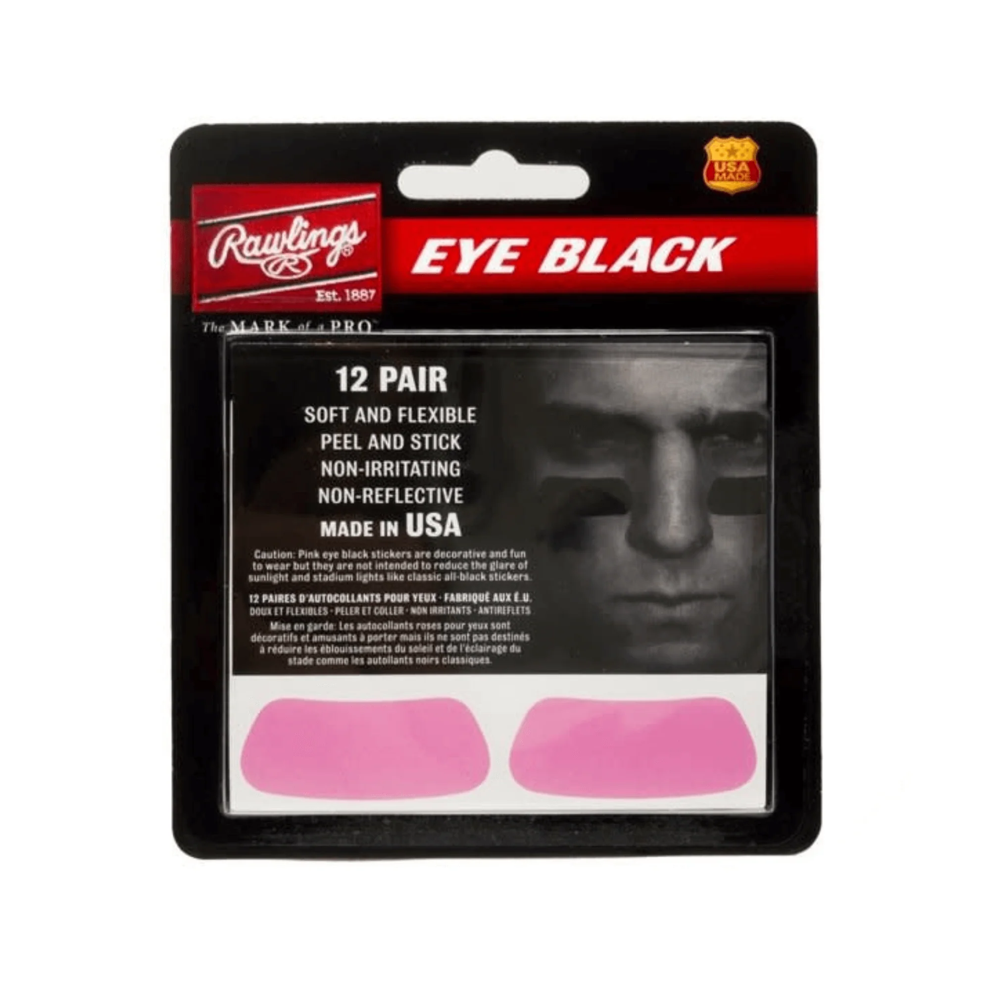 Rawlings Eye Black Stickers Pink