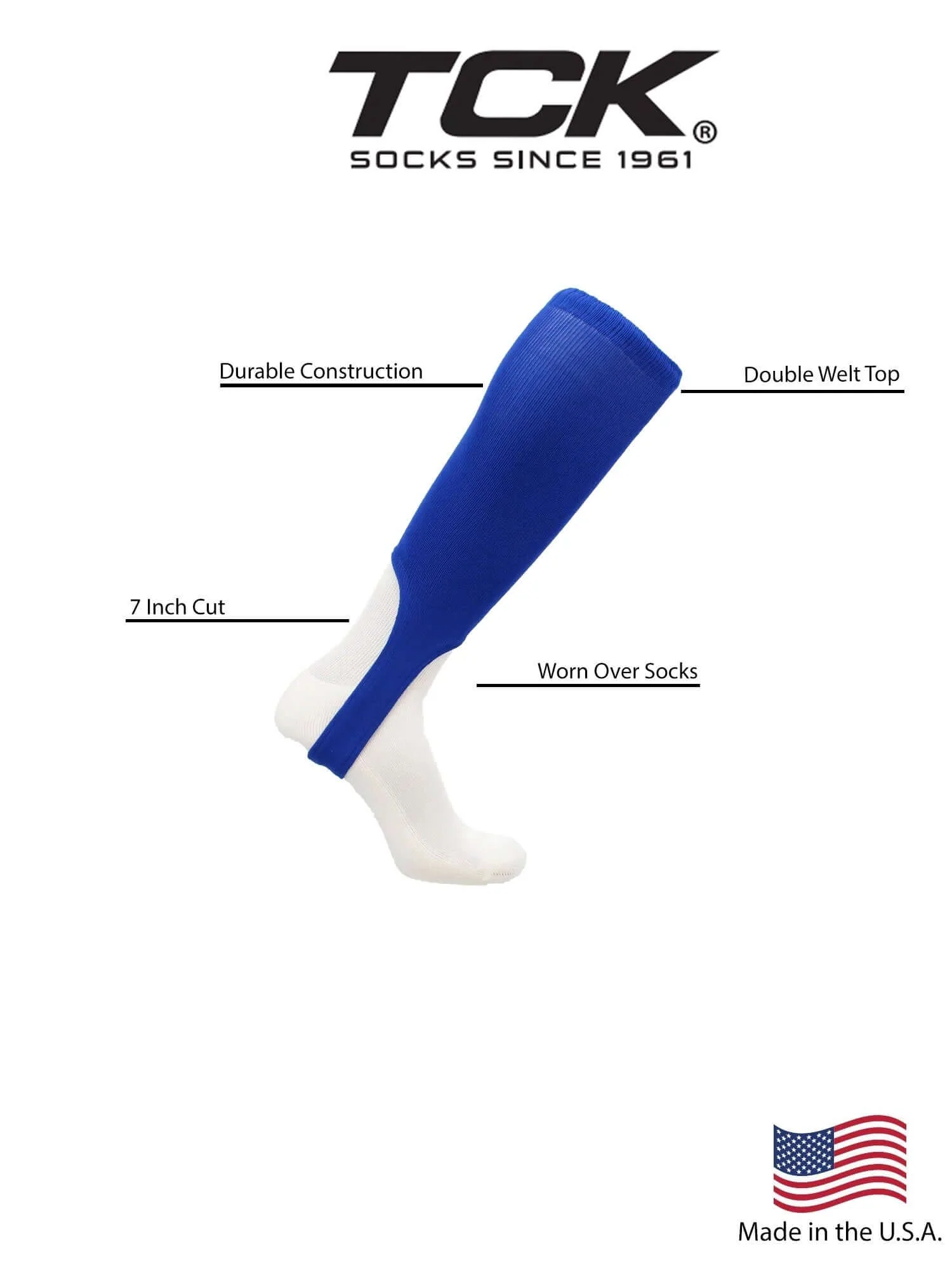 TCK 7" Solid Color Baseball/Softball Stirrups - Image 9