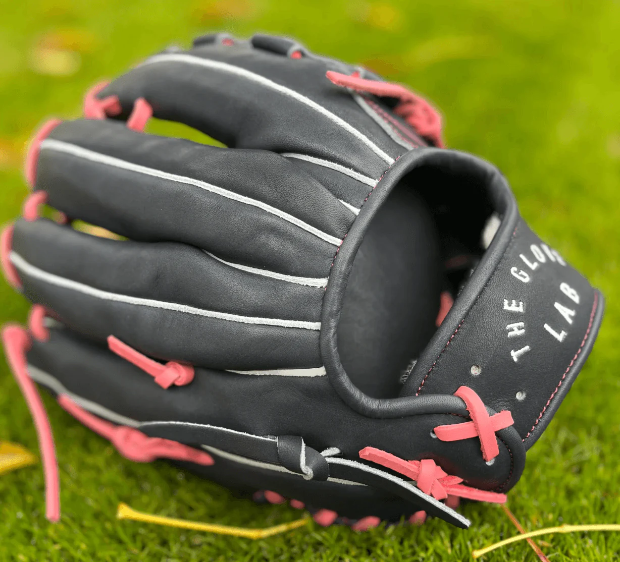 The Glove Lab Closed Web Pitchers Glove 12" Navy/Pink - Image 2