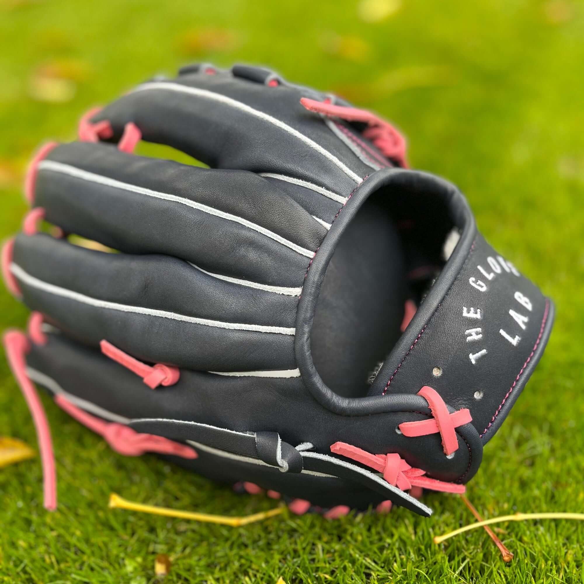 The Glove Lab Closed Web Pitchers Glove 12" Navy/Pink LHT - Image 5