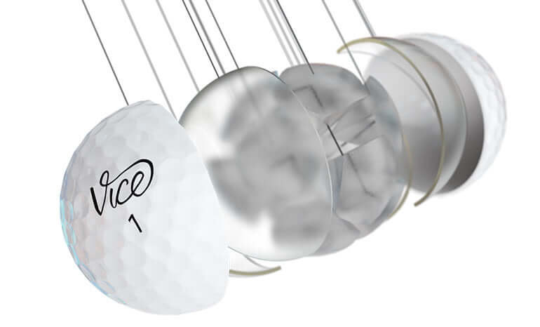 Vice Golf Pro Soft Ball - Between The Lines Logo (Sleeve of 3) - Image 2