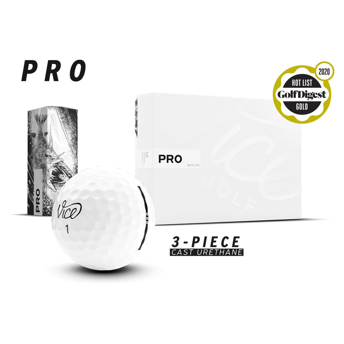 Vice Golf Pro Ball - Between The Lines Logo (Sleeve of 3) - Image 3