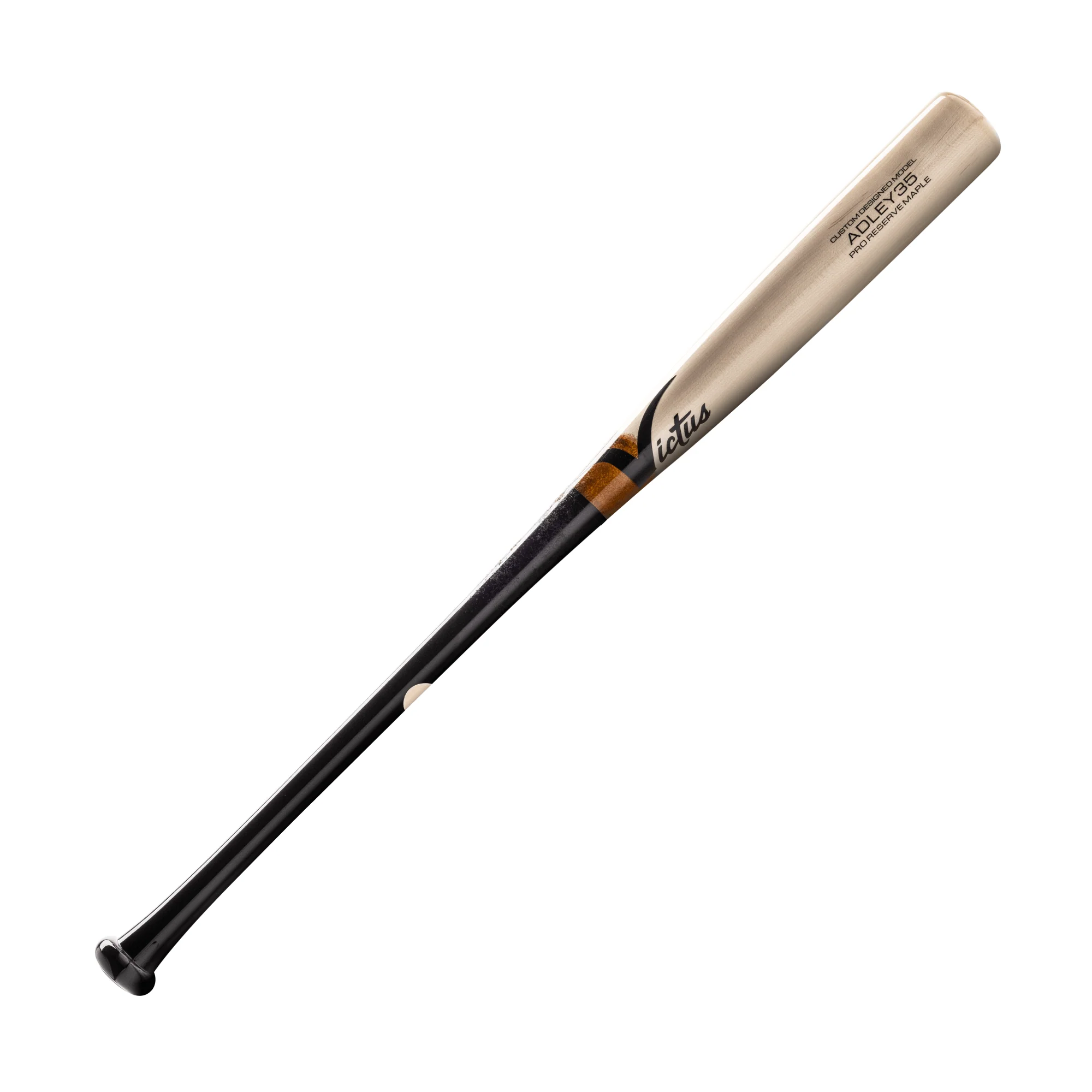 Victus ADLEY35 Gloss Black/Gloss Natural Pro Reserve Wood Baseball Bat - Image 5