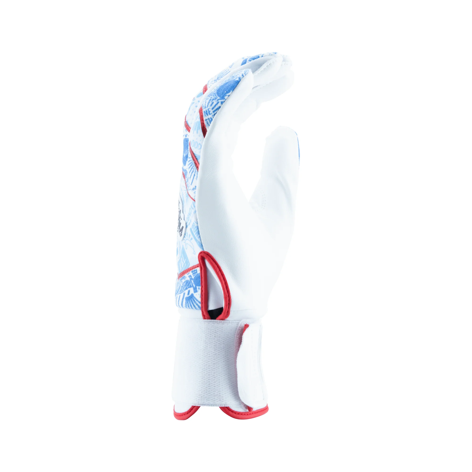 Victus Nox Full Wrap Batting Glove Red/Royal/Columbia - Image 5