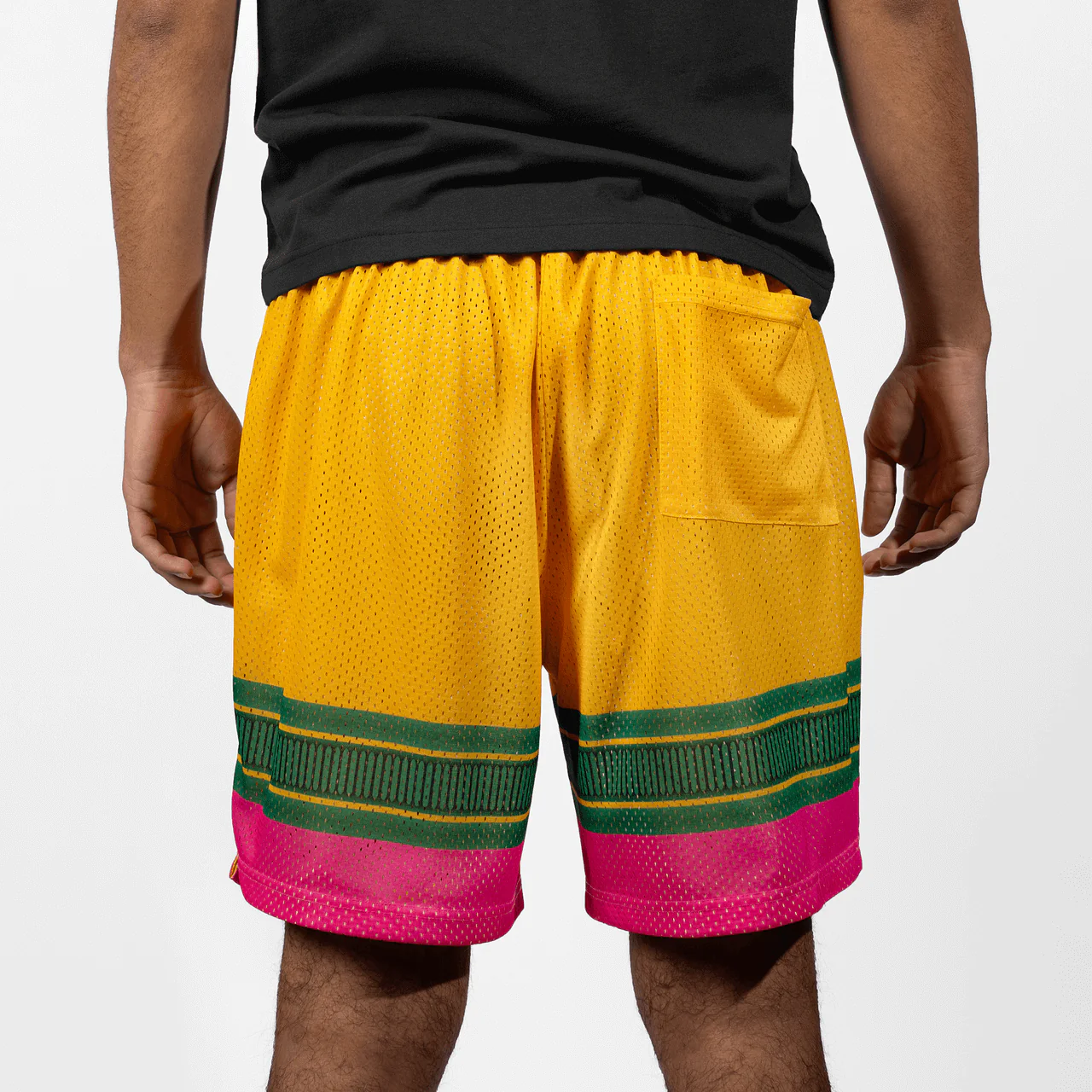 Victus Yellow Pencil Adult Mesh Shorts - Image 2