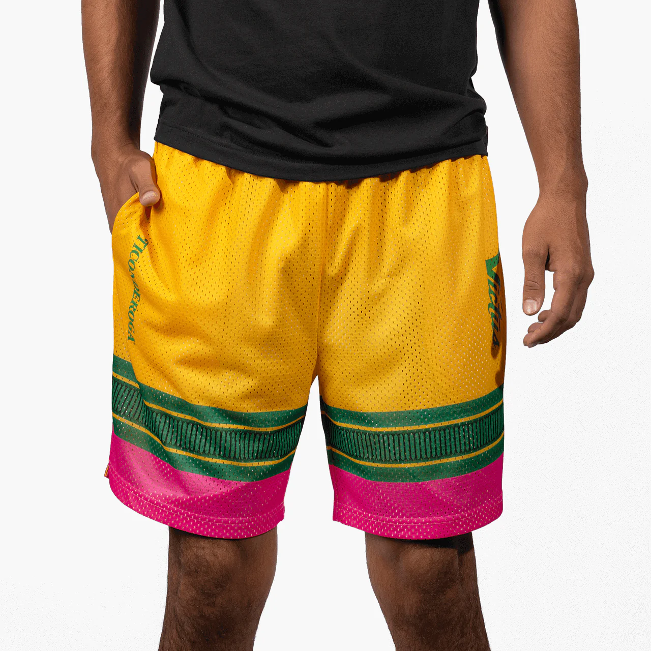Victus Yellow Pencil Adult Mesh Shorts