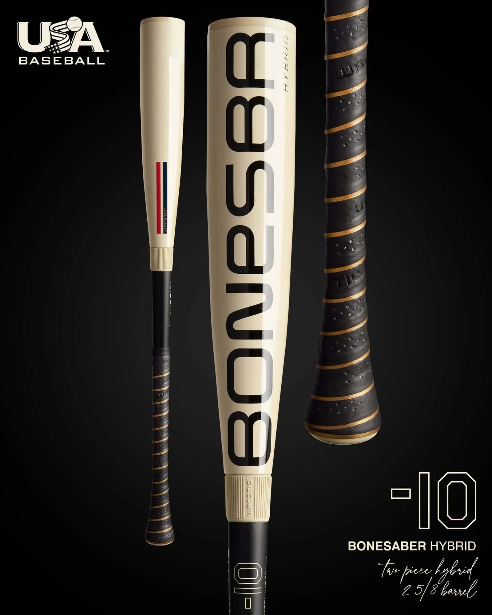 Warstic 2025 Bonesaber Hybrid USA Metal Baseball Bat (-10) - Image 8